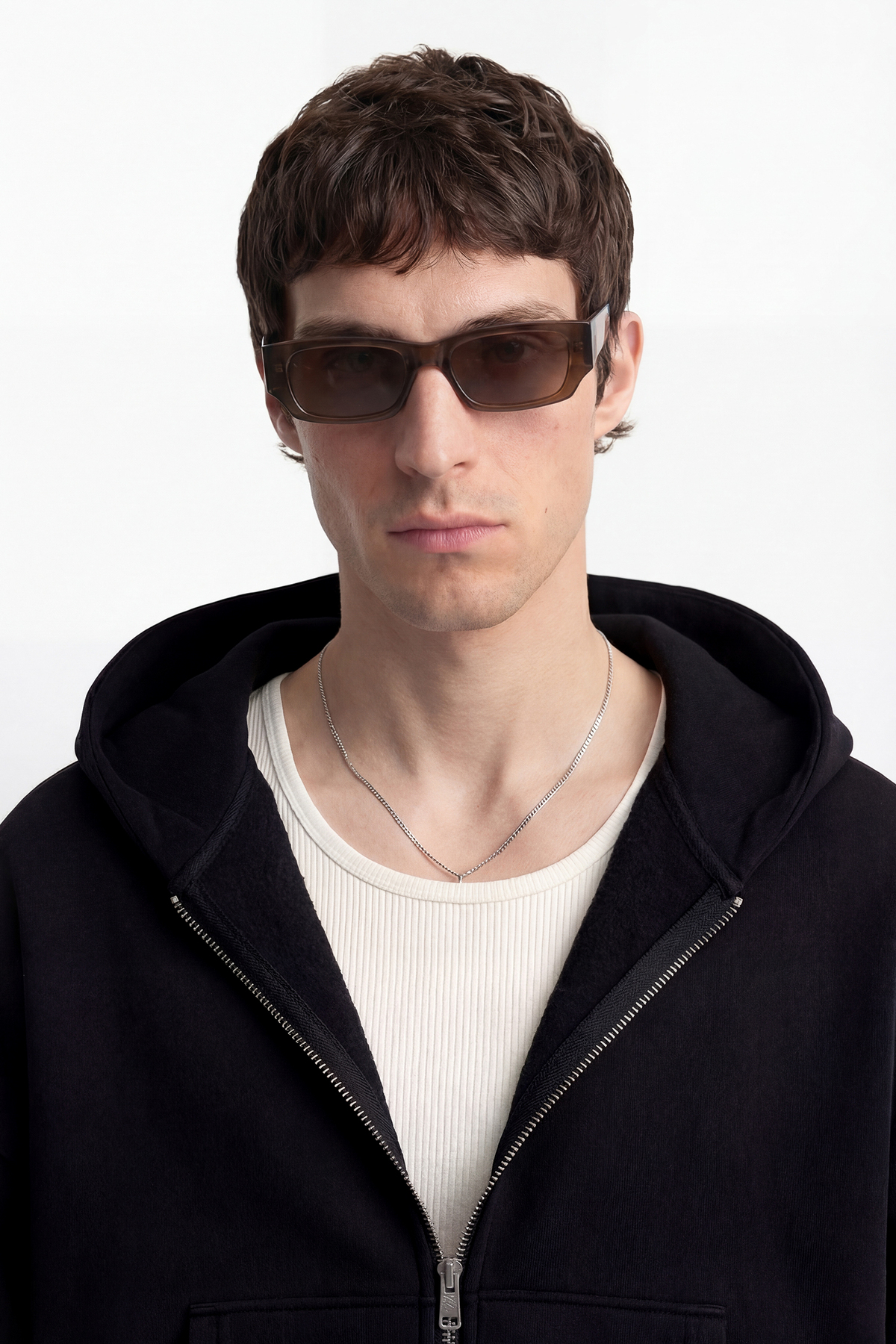 TWILIT  Oversize Basic Fermuarlı Sweatshirt Hırka Kapüşonlu Hoodie %100 Pamuk Erkek - Siyah - Görsel 2