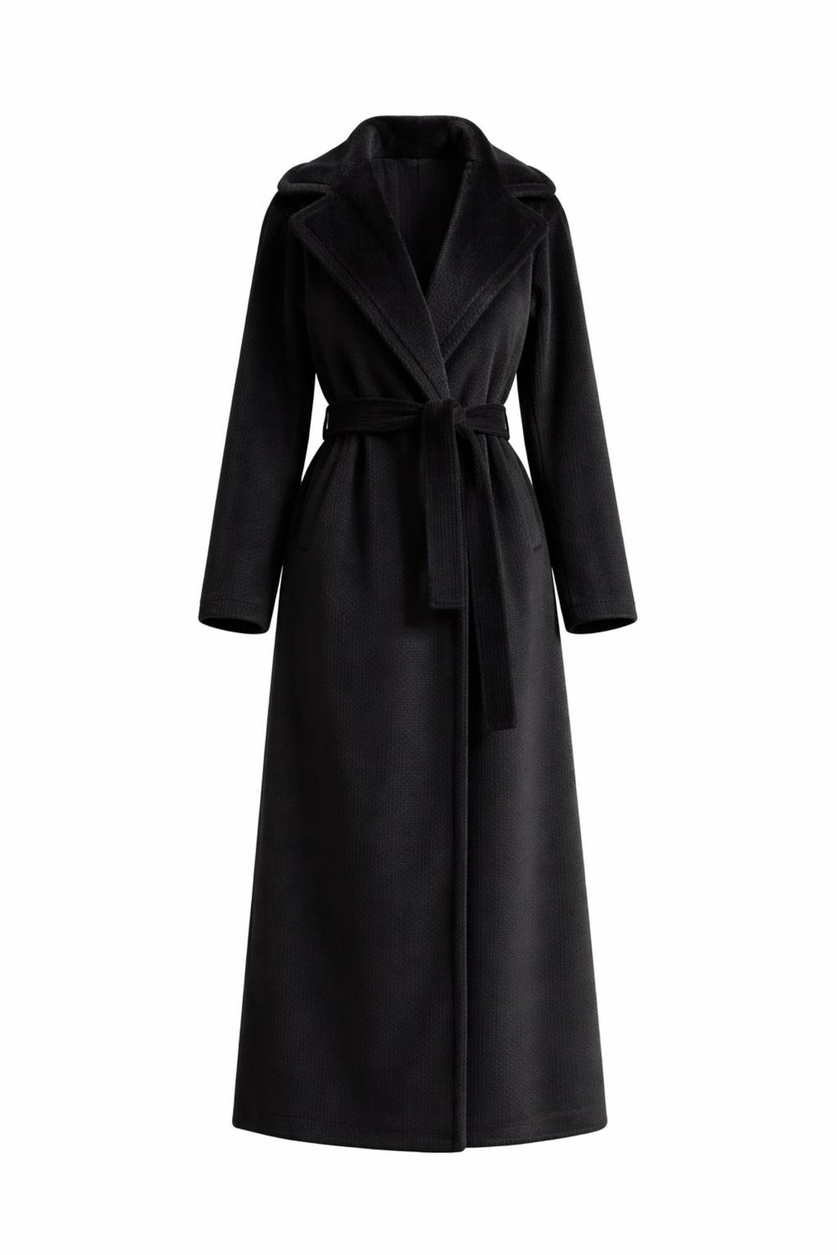 LİBREPRİVE  Siyah Tay Tüyü Uzun Kaban Şık Zarif Palto Oversize Kaban - Görsel 6