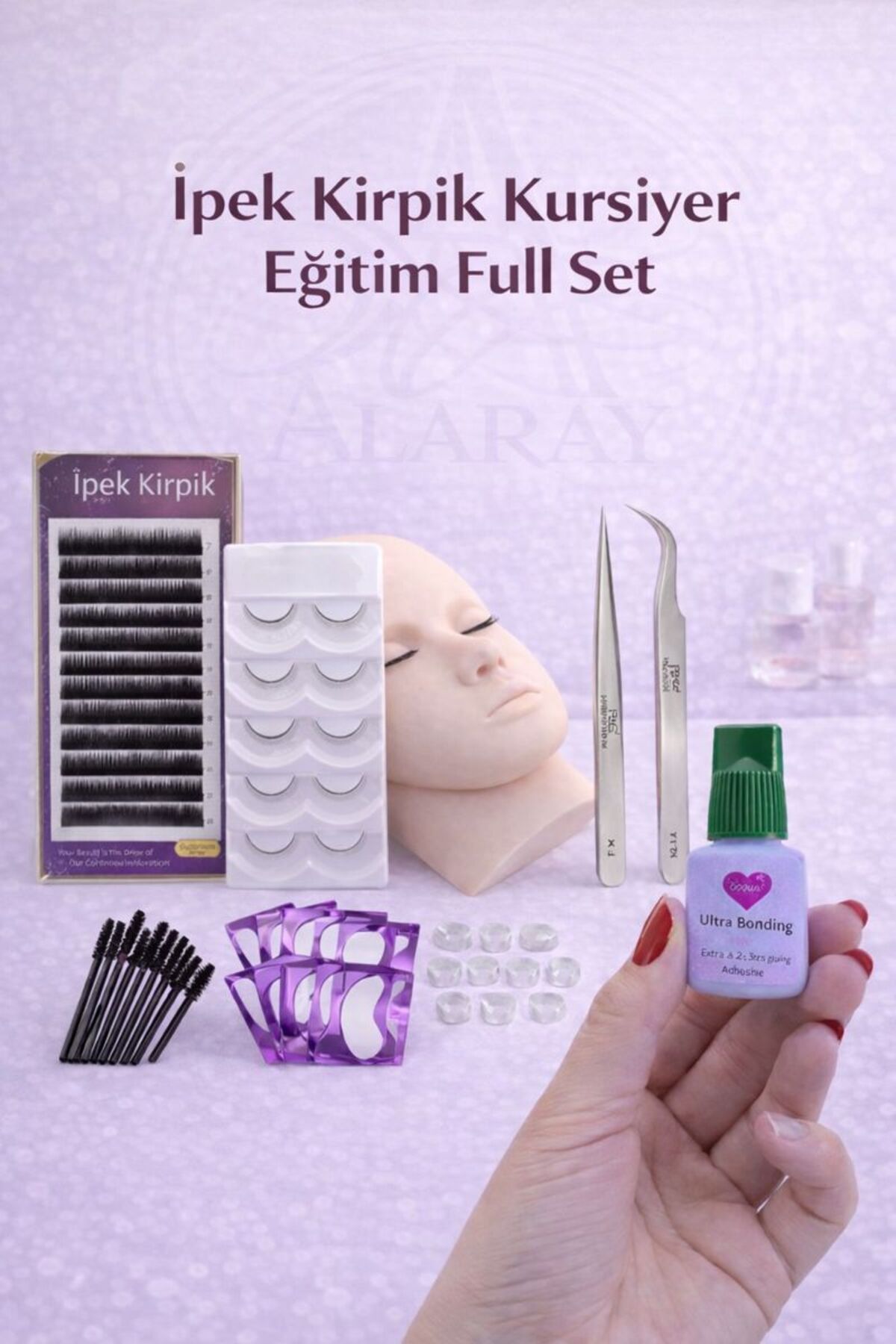 alaraycosmetics مجموعه آموزش اکستنشن مژه / مجموعه کامل — 98342707