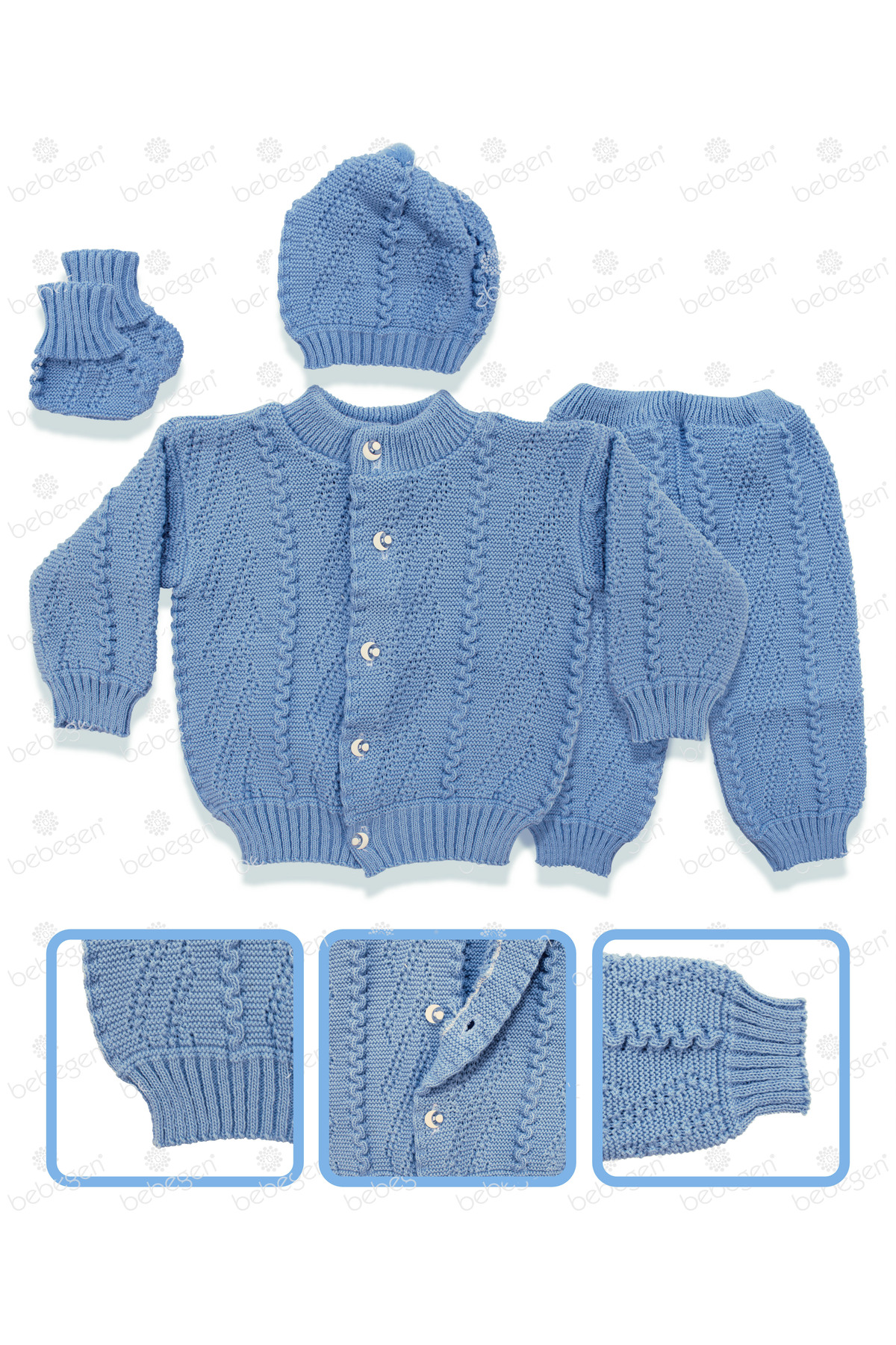 bebegen Mavi Bebek Triko 4 lü Takım fotoğrafı 2 (önizleme)