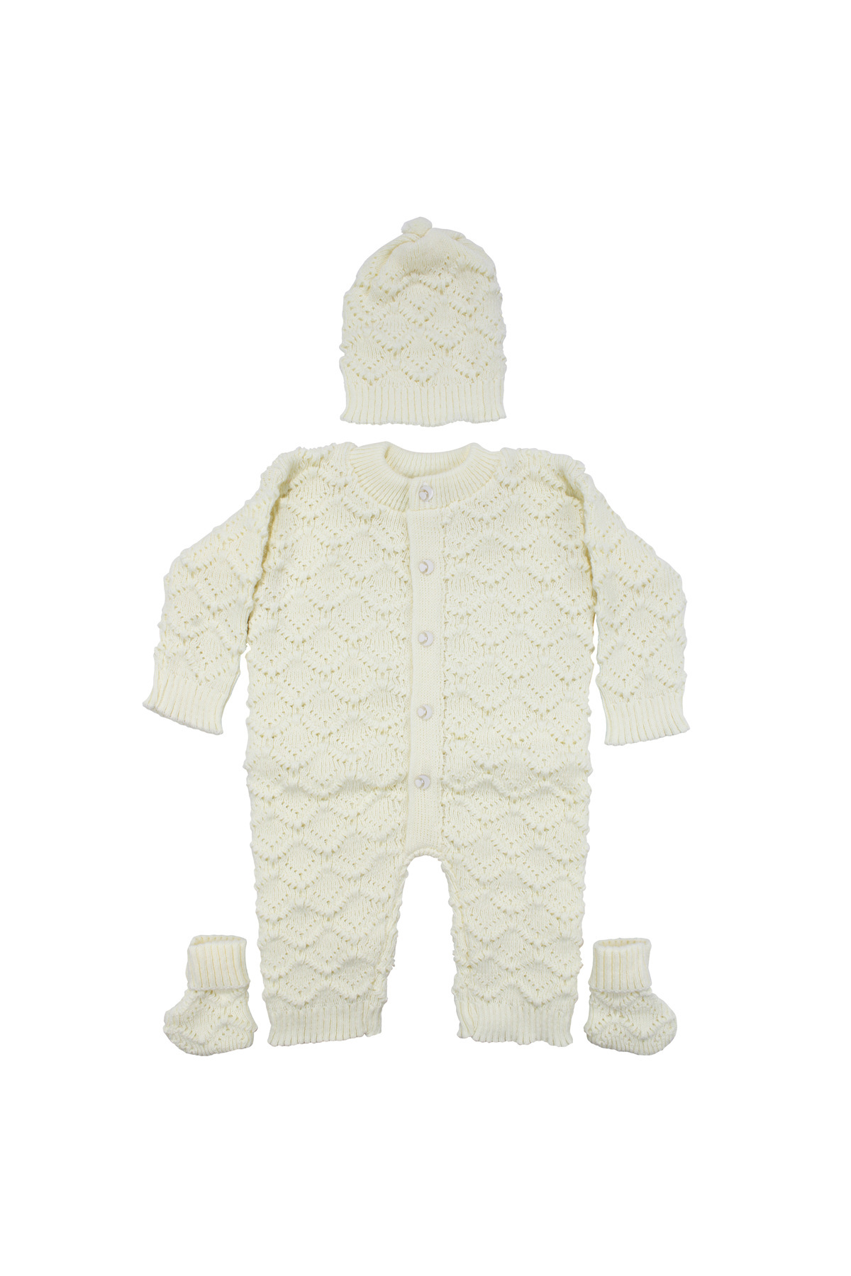 bebegen Krem Bebek Triko Patikli Tulum fotoğrafı 2 (önizleme)