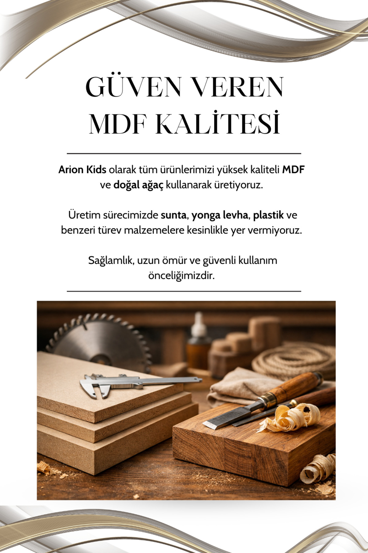 arionkids Alin 3 Kapaklı MDF Dolap | REHAU Kaplama Kapaklar | Ağaç Ayaklar | Yüksek Kalite fotoğrafı 4 (önizleme)
