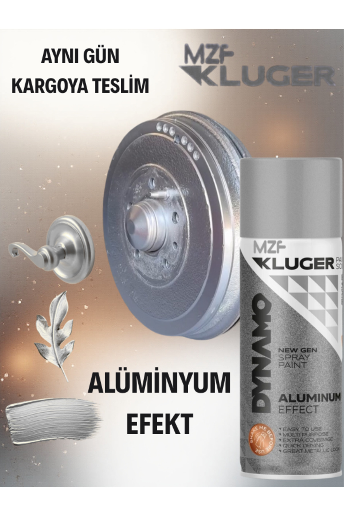 Kluger Spray Paint Metallic Grey 400 ml
