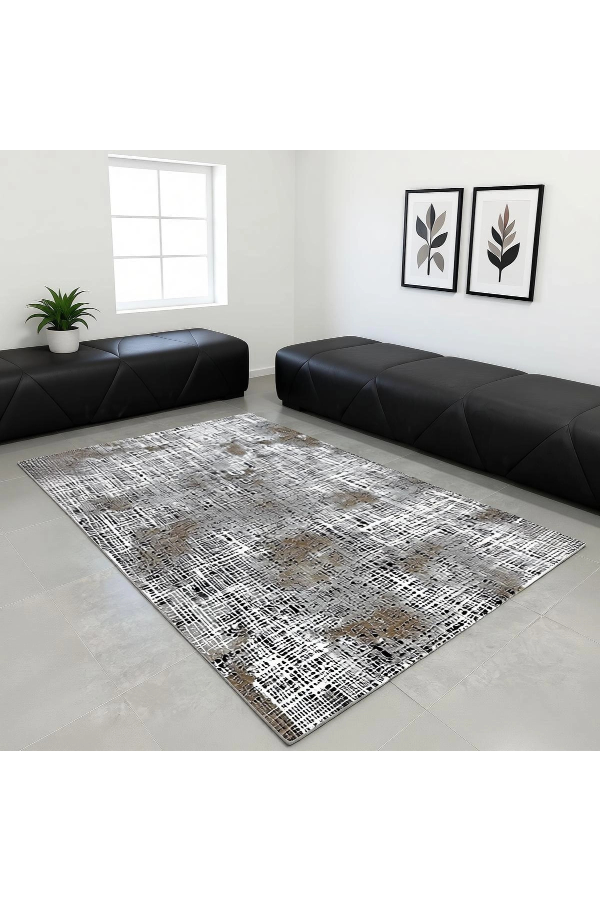Harvard Carpet Collection39401-080 Black-Brown