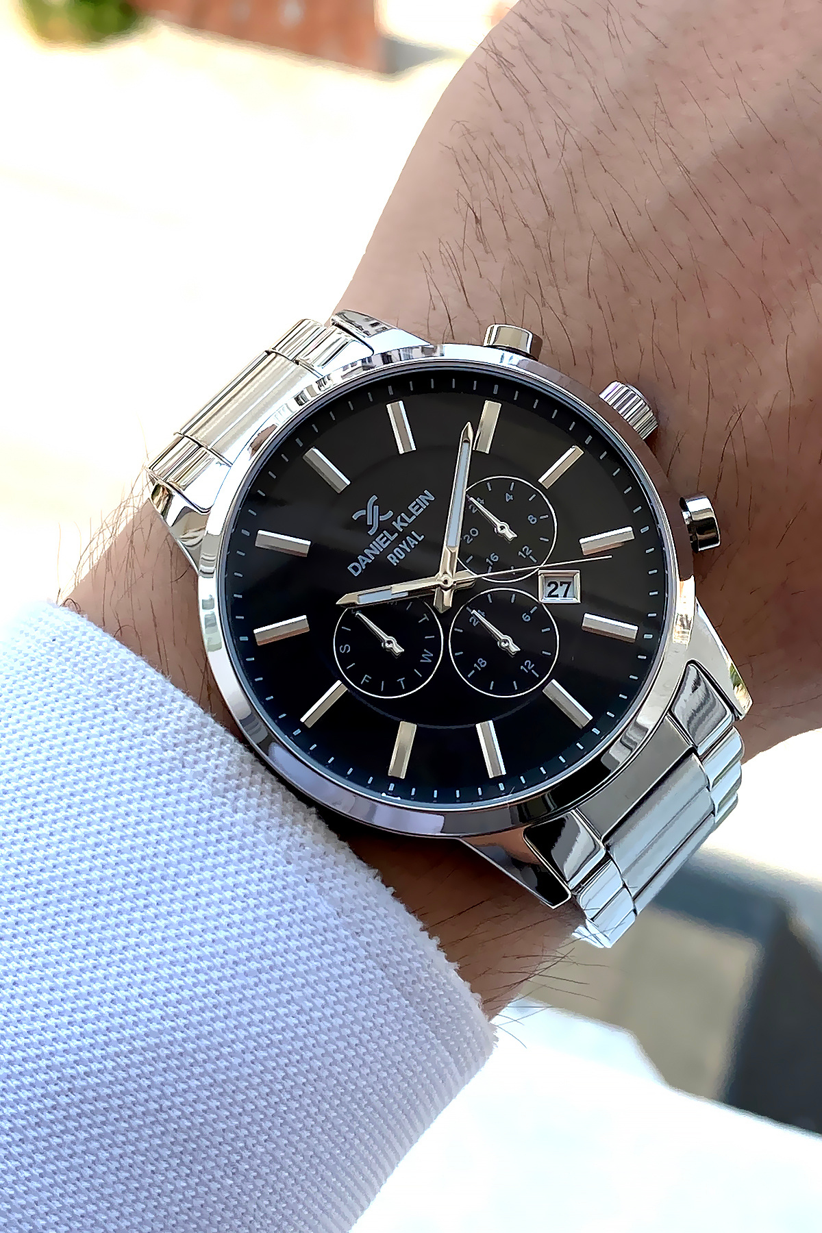 Daniel Klein  Özel Seri %100 Orijinal 24 Ay Garantili Çelik Gümüş Renk Su Geçirmez Erkek Kol Saati Bileklik - Görsel 2