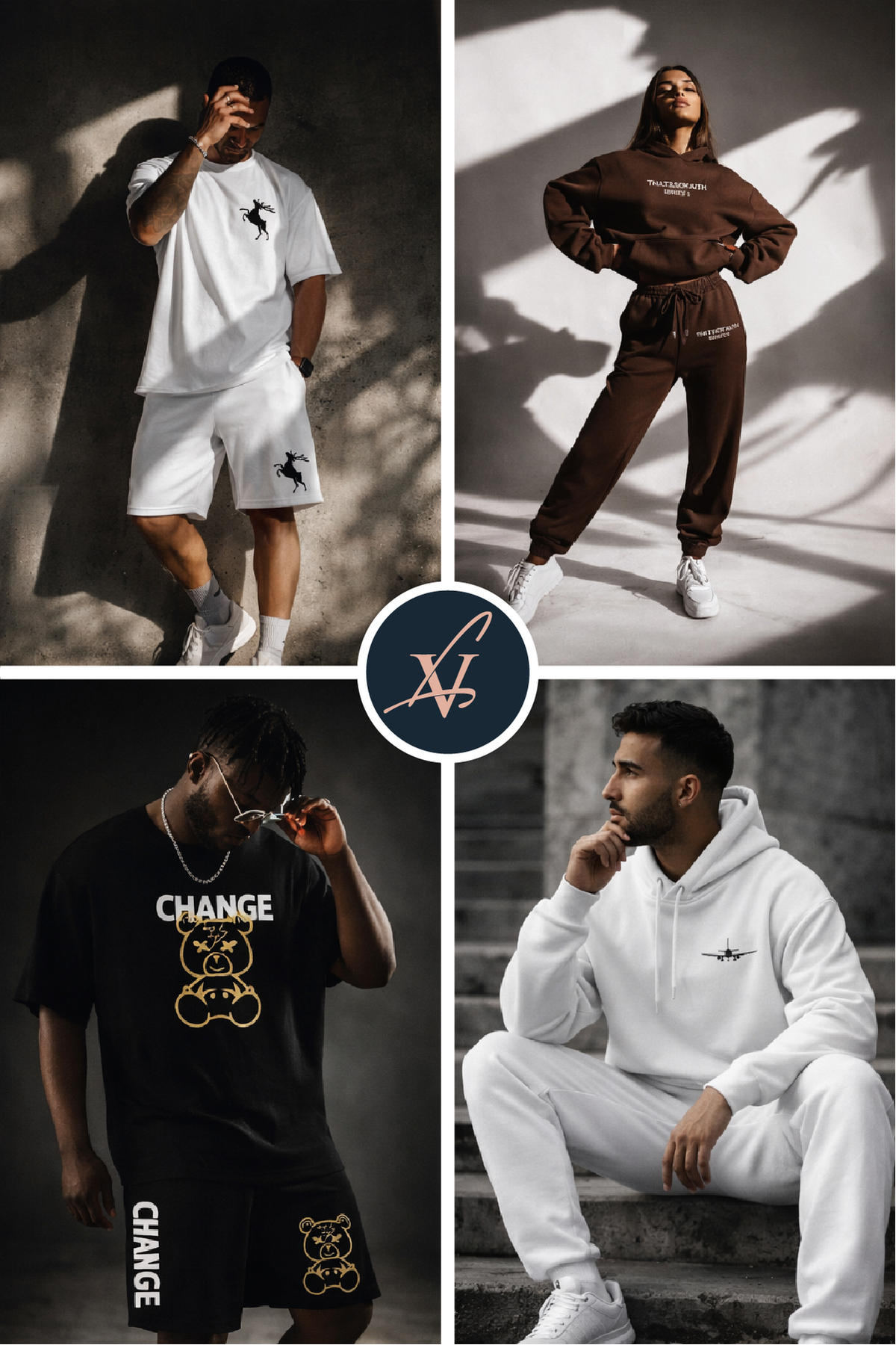 LORVANIY  Origami Dikey Baskılı Maskeli Oversize Kapüşonlu Hoodie Unisex 3 İplik Şardonlu - Görsel 6