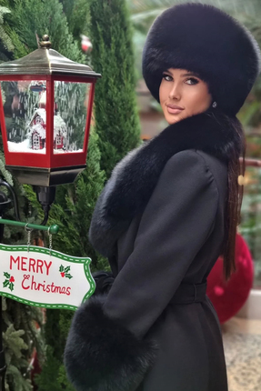 Mağazam Online Kabarık Yoğun Tüylü Peluş Suni Kürk Kalpak Şapka Kadın Kışlık ...