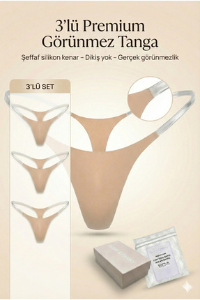 CushyPanky Premium 3’lü Tanga – Görünmez / Dikişsiz – Hediye Kutulu + Yıkama ...