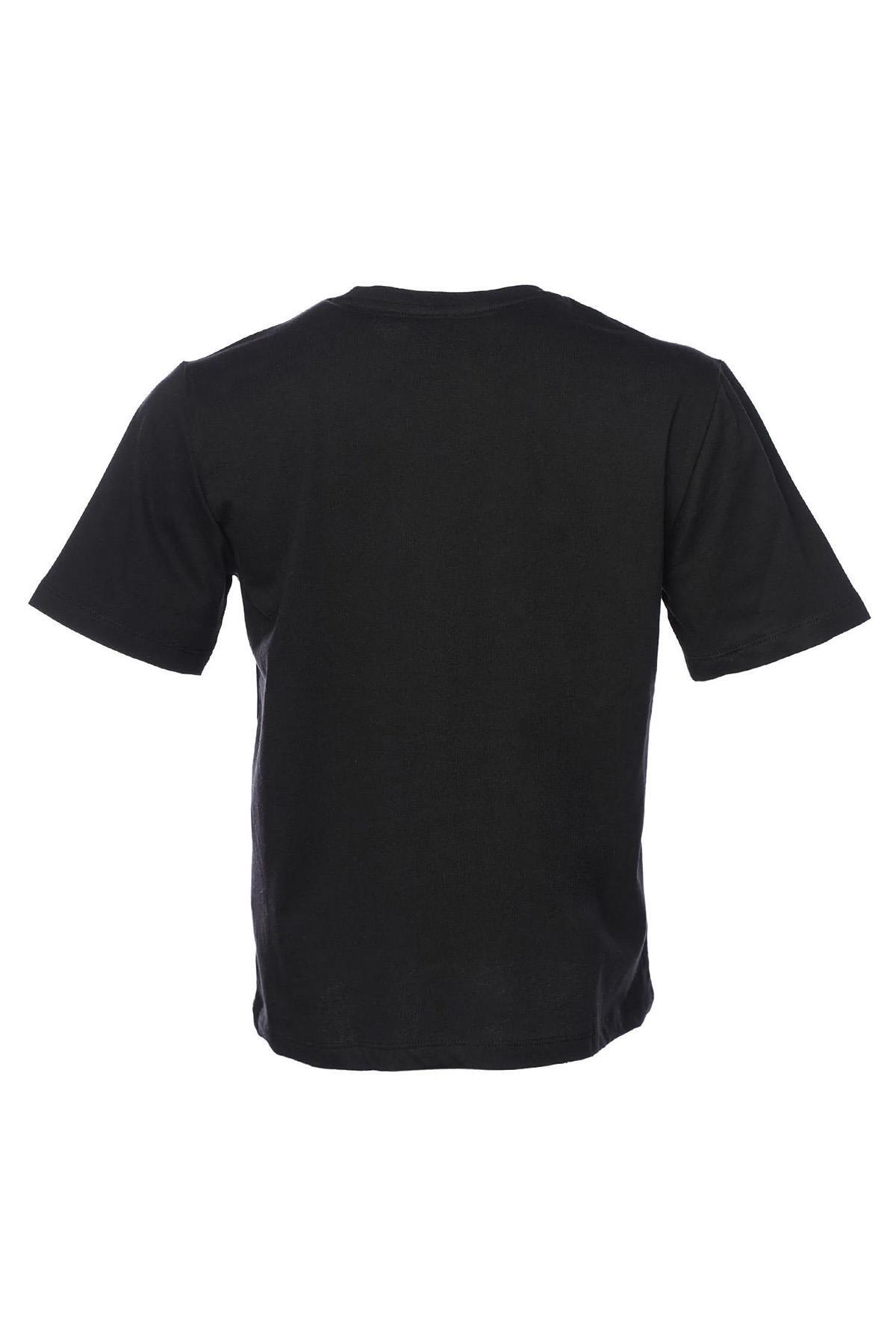 hummel T-Ic Icona Regular 911867-2001 Siyah Kadın Casual T-Shirt görsel 4