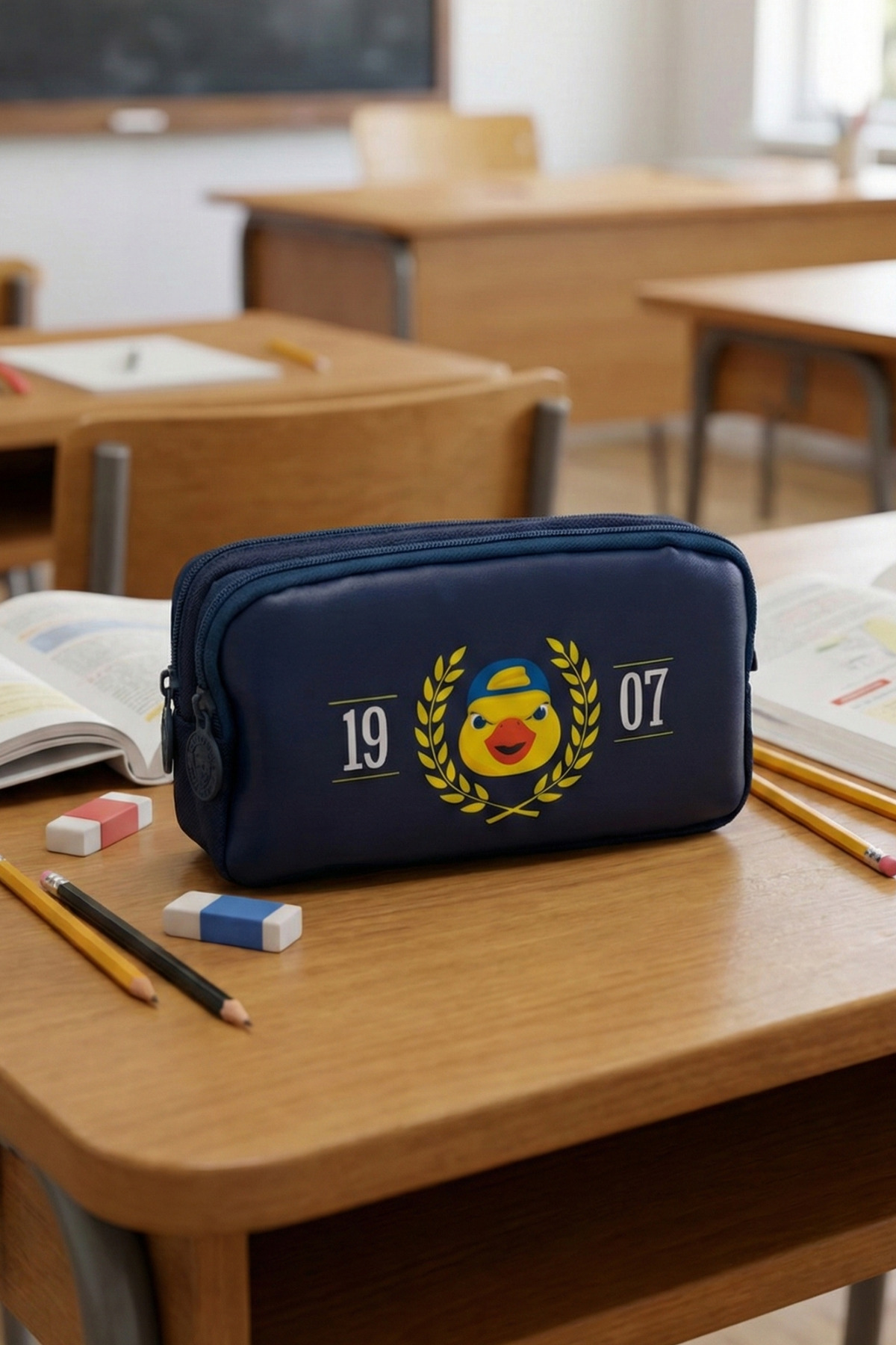 Fenerbahçe Lisanslı Yellow Maskot Suni Deri Kalem Çantası - Fiyatı