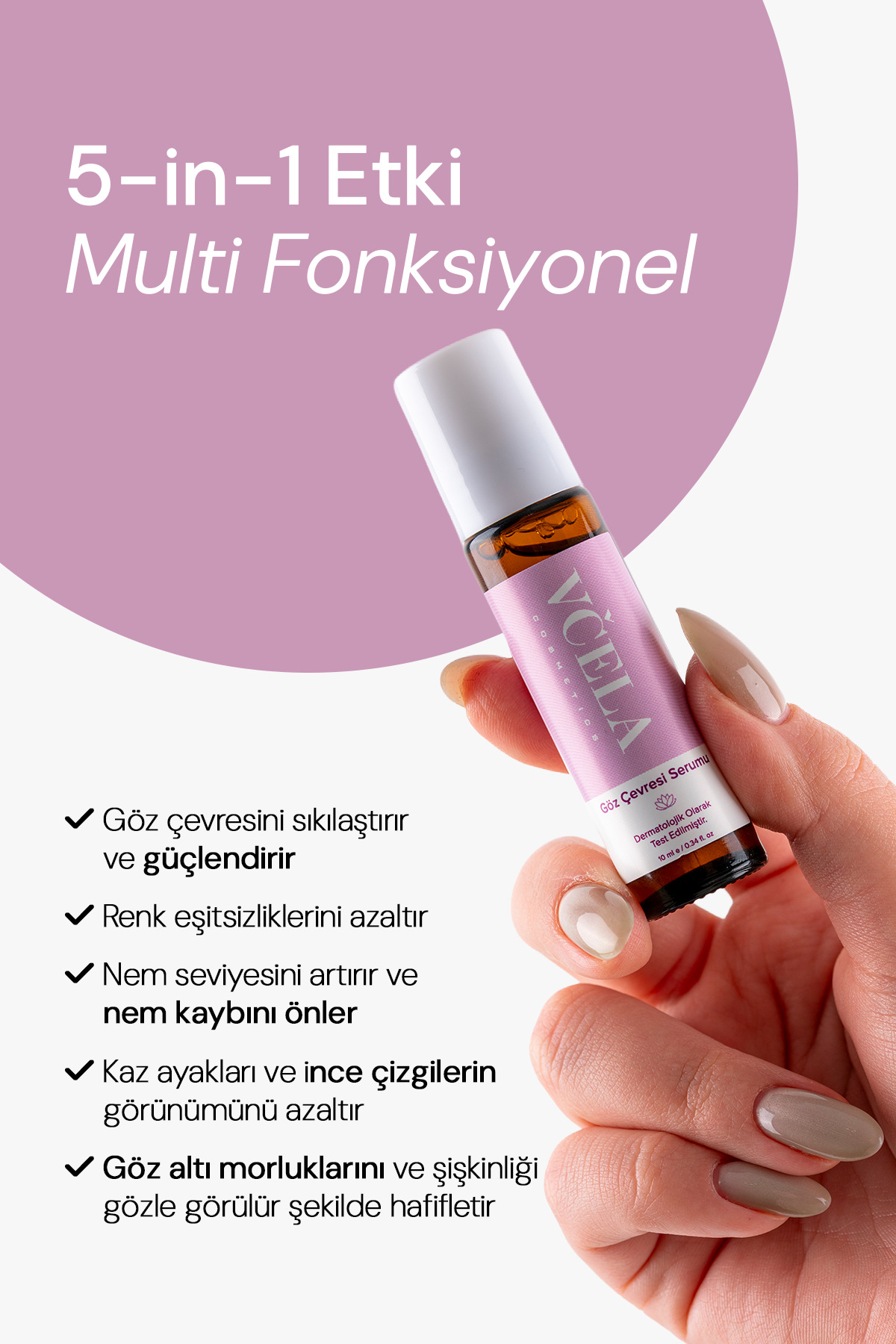 Doğal Göz Altı Morlukları Ve Şişkinlikler Için Göz Çevresi Serum Yaşlanma Karşıtı — 8684834473043 — تصویر 5 از 5