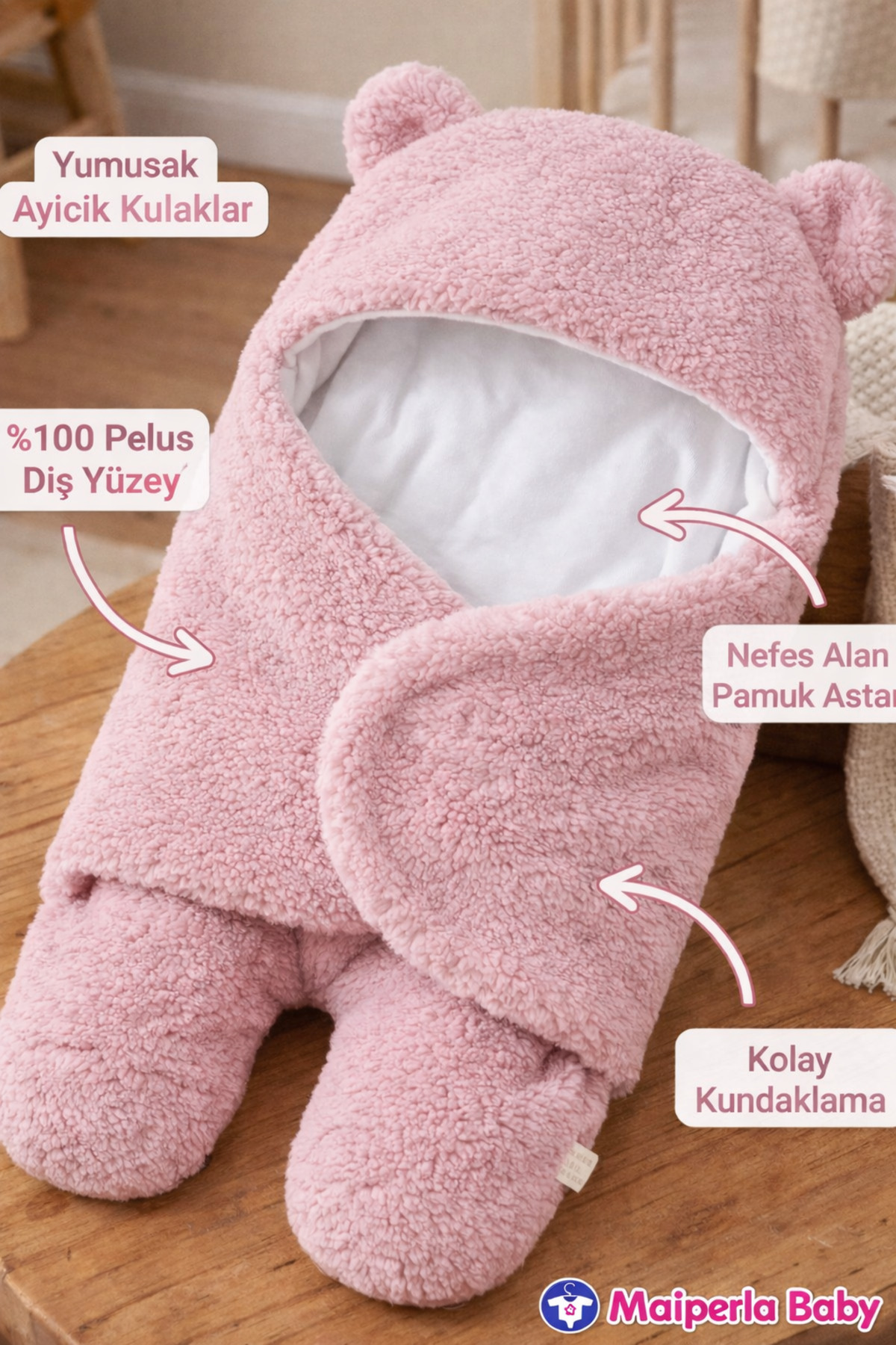 Mai Perla Bebek Dış Kundak Welsoft Pamuk Astarlı Uyku Tulumu fotoğrafı 3 (önizleme)