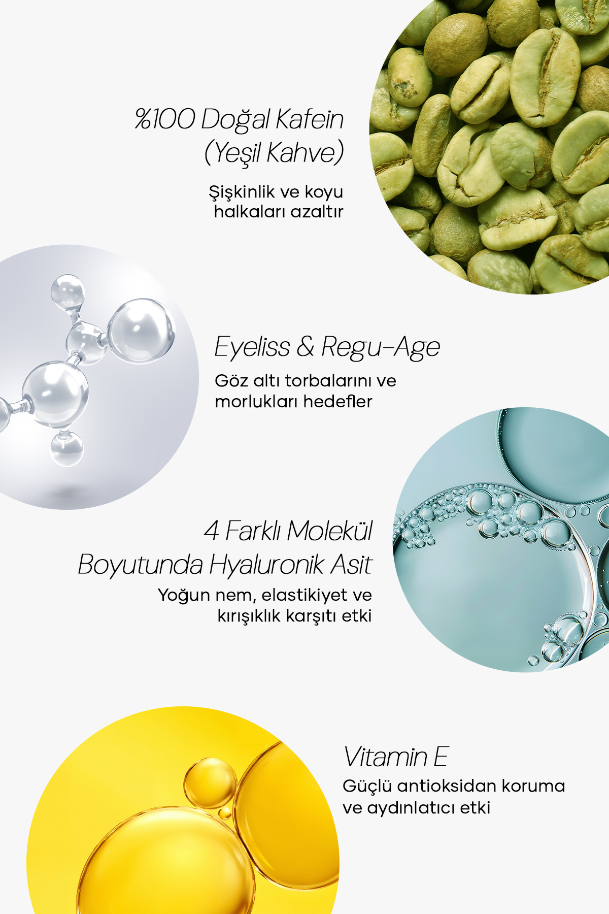 Doğal Göz Altı Morlukları Ve Şişkinlikler Için Göz Çevresi Serum Yaşlanma Karşıtı — 8684834473043 — تصویر 4 از 5