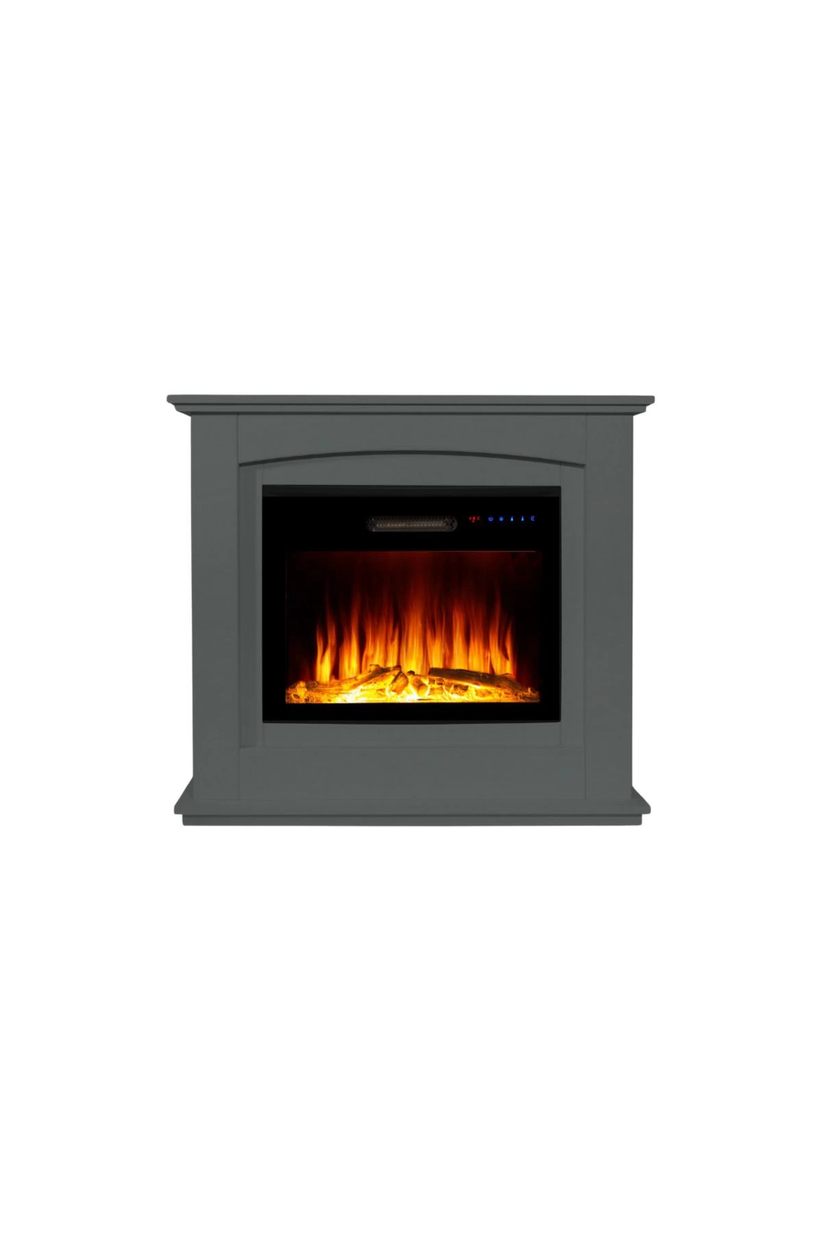 Tektes Electric Fireplace 125cm with Anthracite Case 8 Color Flame Sound Bluetooth Wifi Applied