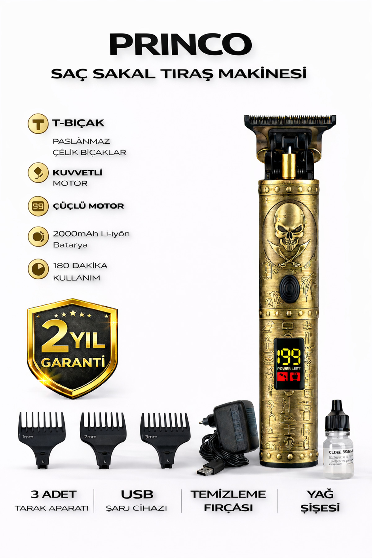 Princo ŞARJLI SAÇ SAKAL TIRAŞ MAKİNASI PR-665 - Fiyatı, Yorumları