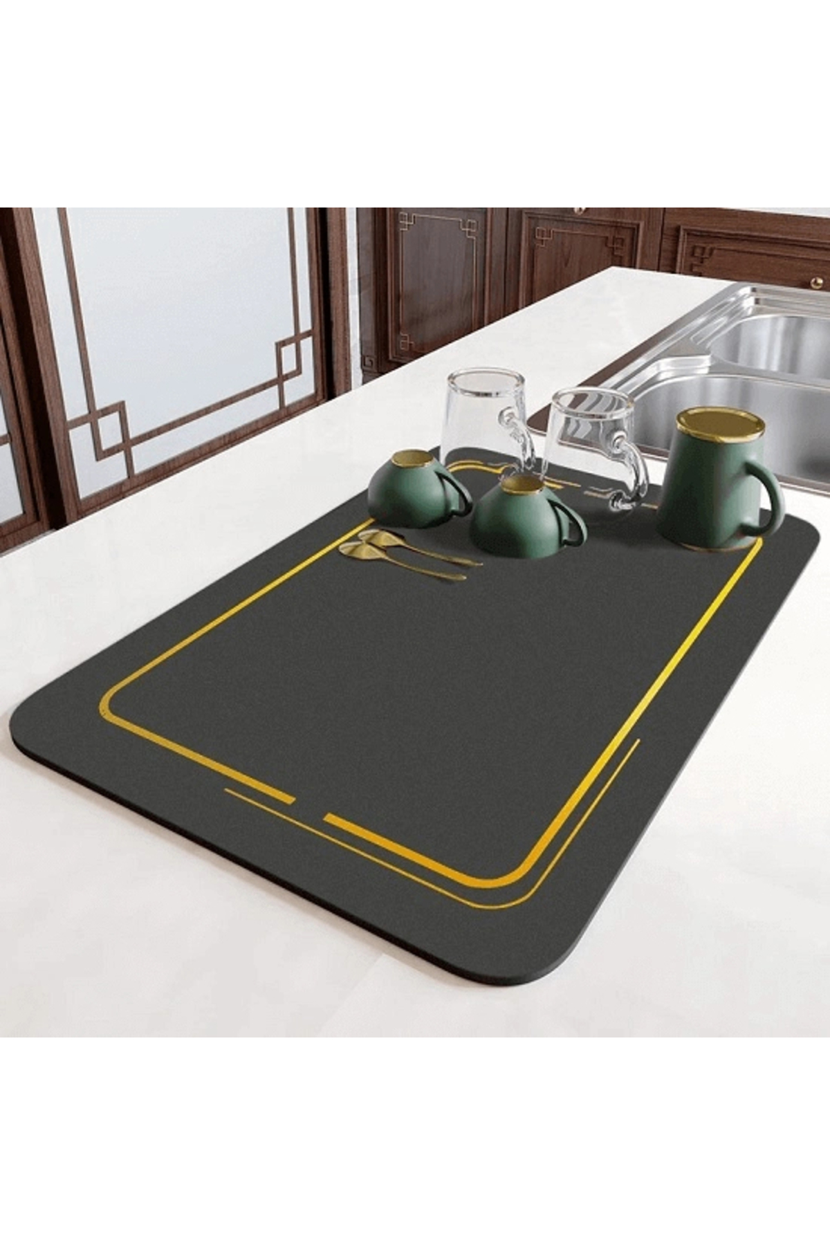 Diatom Water Absorbent Dish Drying Mat Odor Free