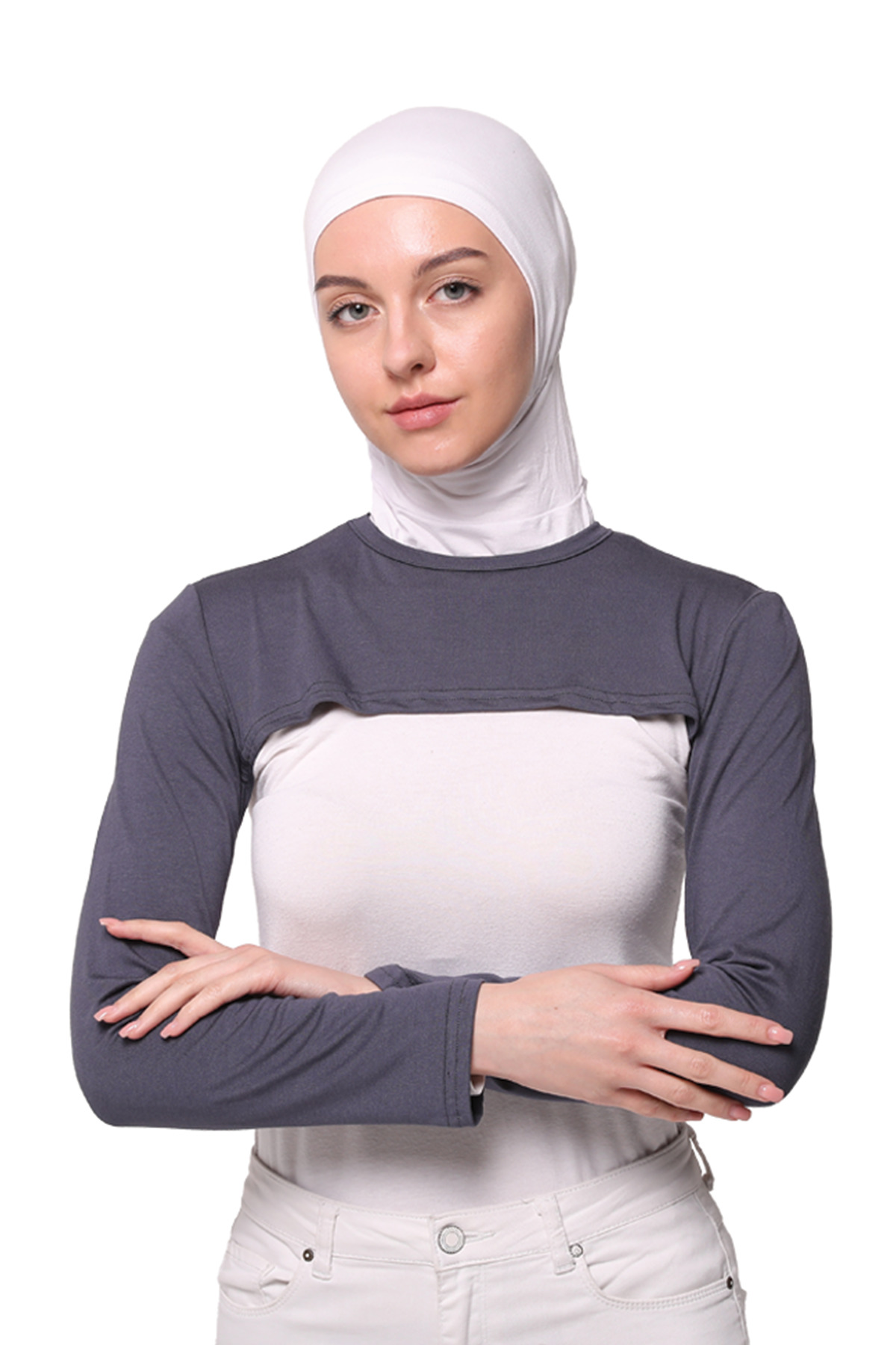Zero Collar Neck Collared Sleeves-smoked