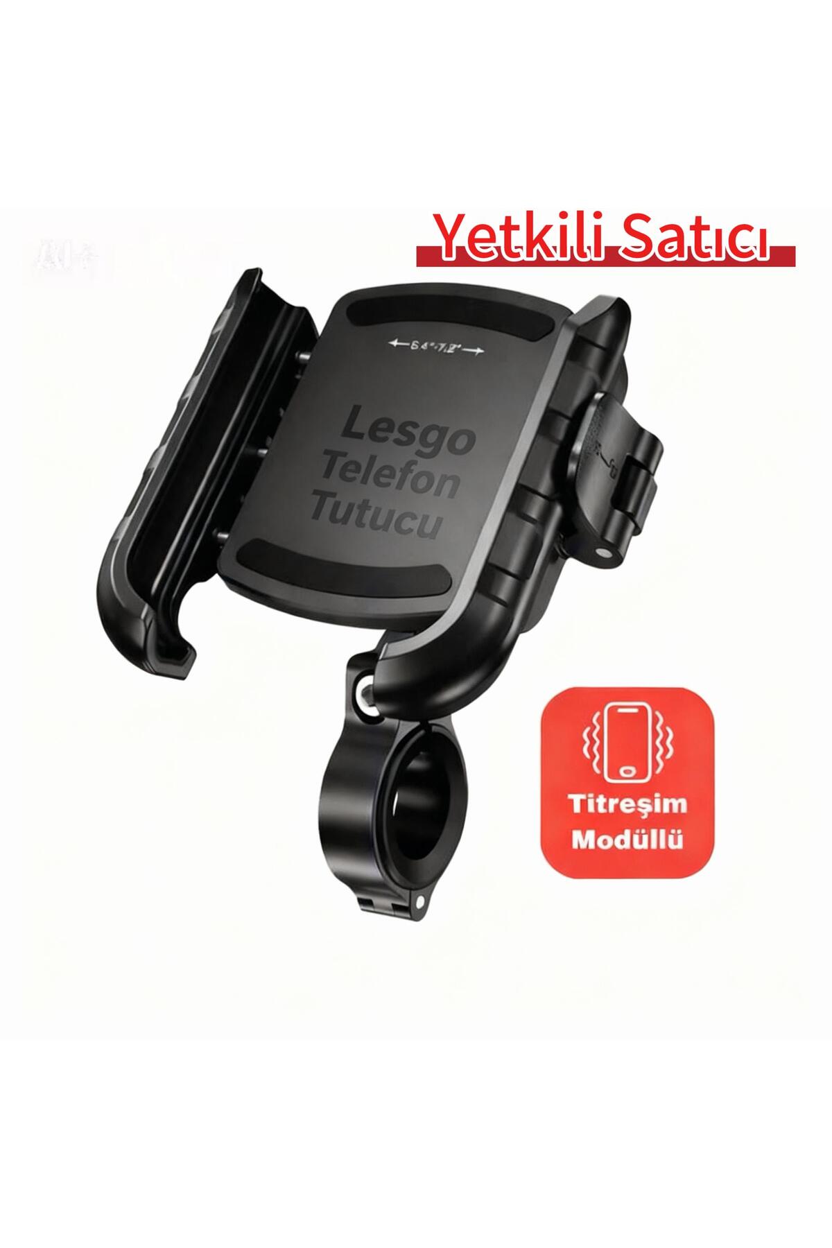 Motosiklet Telefon Tutucu Gidon Ve Ayna Bağlantılı Motor Tutacağı 4 Yastıklı Titreşim Önleme