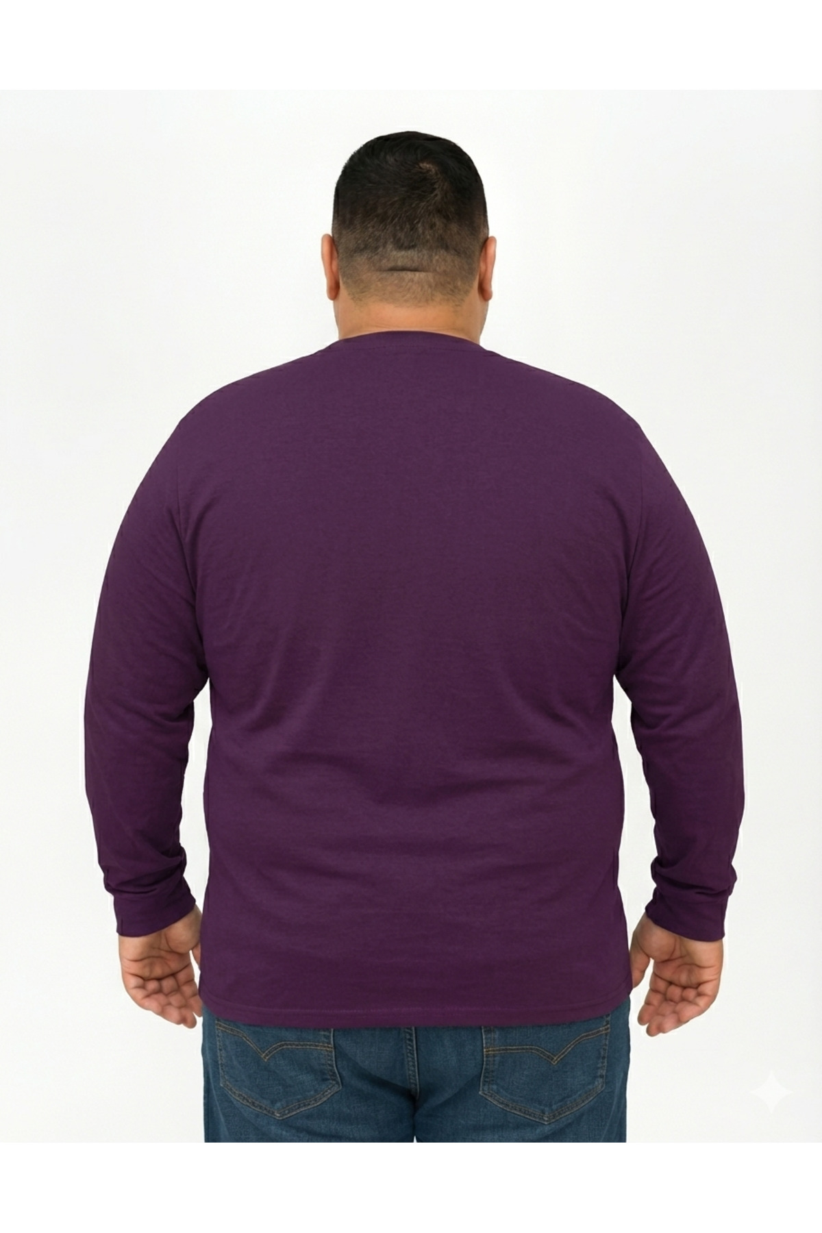 sngl tekstil Erkek Büyük Beden Oversize Uzun Kollu T-shirt 3xl 4xl 5xl 6xl 7xl 8xl 9xl görsel 4