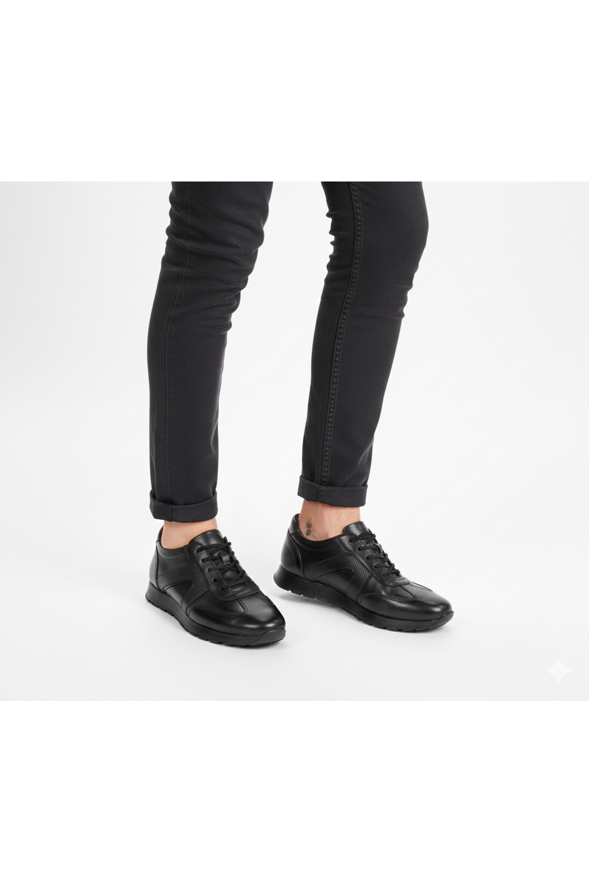 Martinetto  Hakiki Deri Siyah Günlük Erkek Ayakkabı - Görsel 4