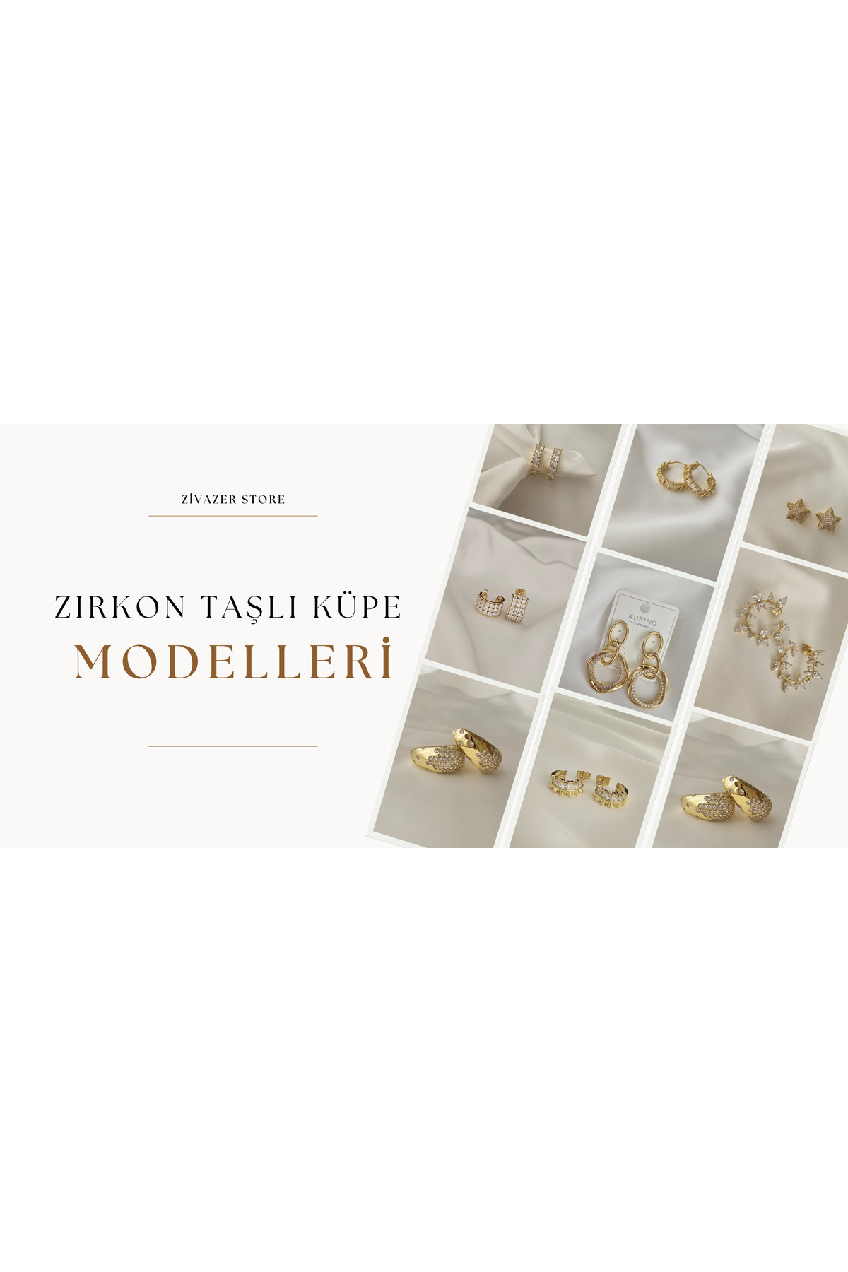 أقراط نسائية عصرية من Xuping مطلية بالذهب على شكل...