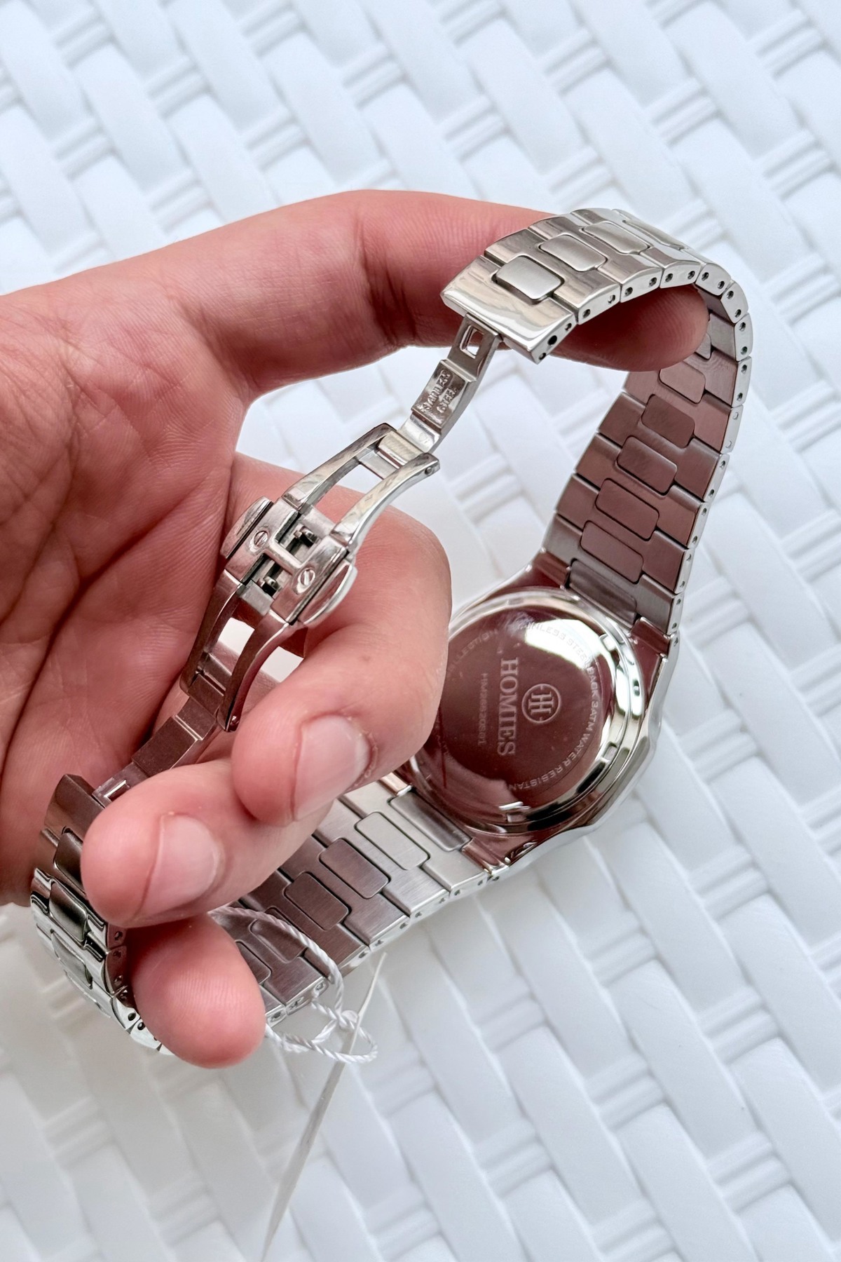 Homies  ERKEK KOL SAATİ TAKVİM GÖSTERGELİ,EŞREF TEK MODEL,HEDİYELİK KUTUSU VE BİLEKLİK HEDİYELİ .HMMYS50 - Görsel 8