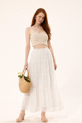 Cloudy Kids Kadın Askılı Boncuk İşlemeli Bluz&Büstiyer