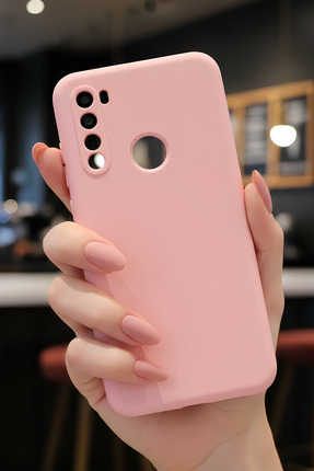 Hatreds Xiaomi Redmi Note 8 İçin Uyumlu İçi Kadife Sıvı Silikon Kılıf