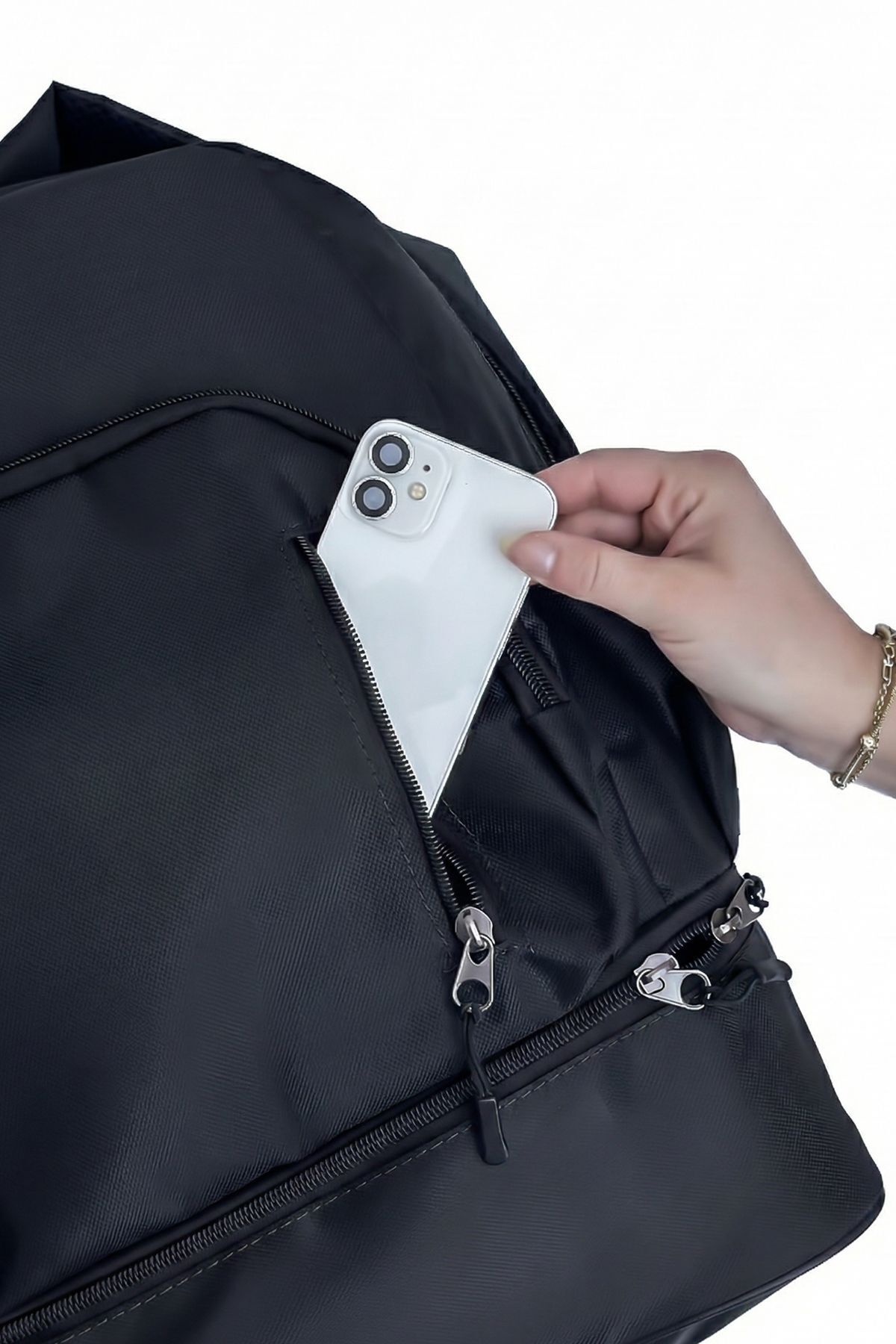 Genel Markalar  Sporcu Sırt Çantası - Ayakkabı Bölmeli , Tablet, Telefon Bölmeli , Su Geçirmez Sporcu Sırt Çantası - Görsel 6