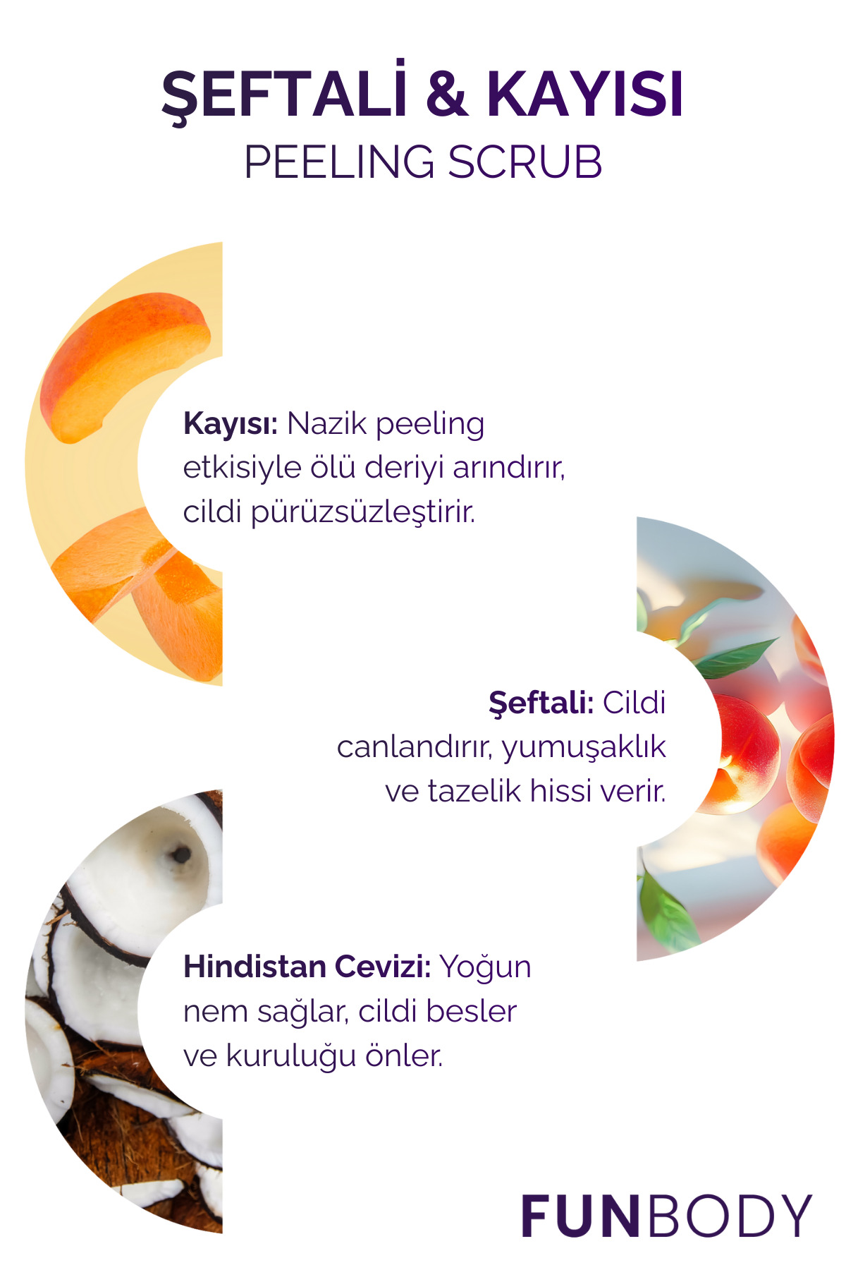 ŞEFTALİ & KAYISI PEELİNG SCRUB 250 ML 1 ADET — FUNKYS — تصویر 4 از 7