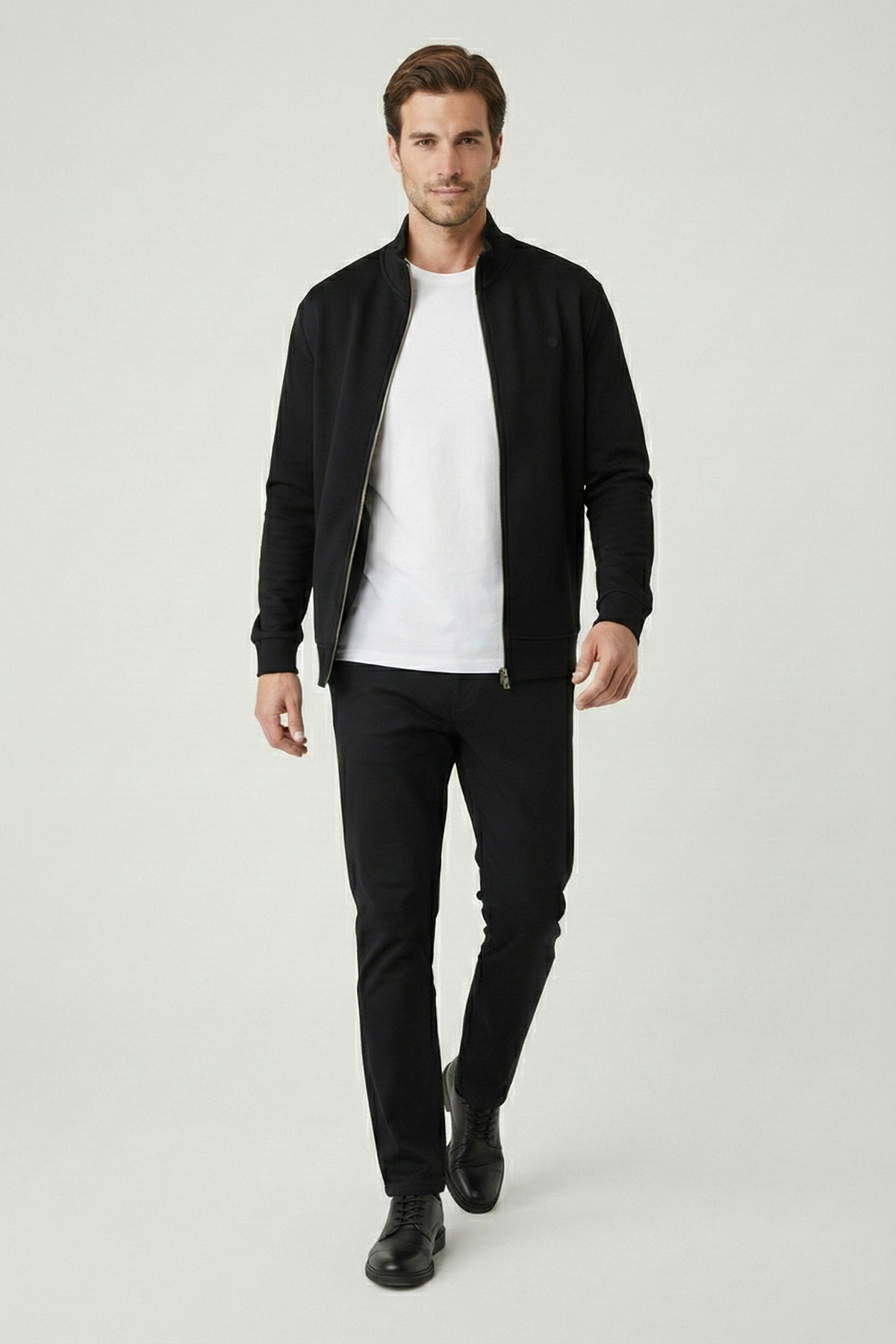 Buratti  Pamuk Karışımlı Regular Fit Dik Yaka Hırka Erkek HIRKA 5901223 - Görsel 3