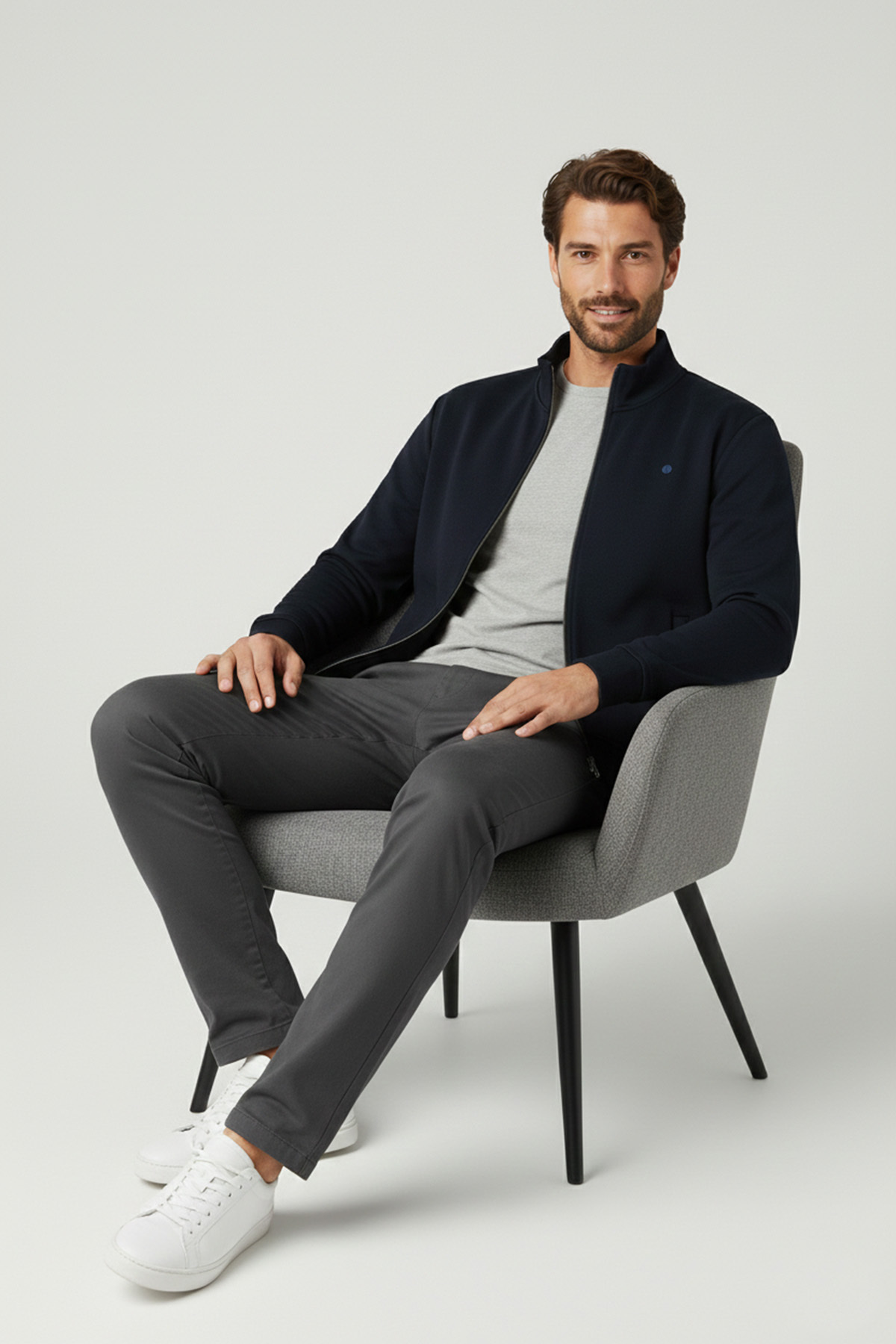 Buratti  Pamuk Karışımlı Regular Fit Dik Yaka Hırka Erkek HIRKA 5901223 - Görsel 7