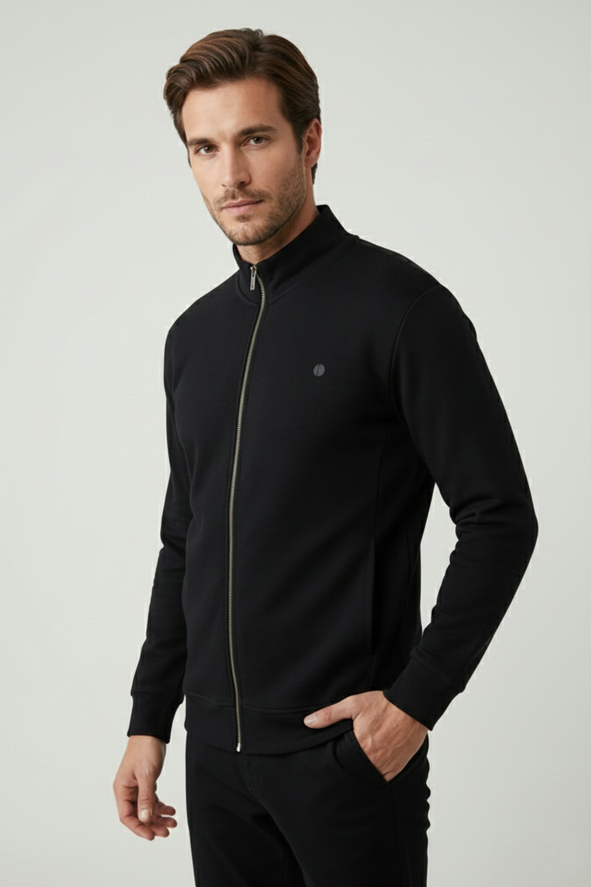 Buratti  Pamuk Karışımlı Regular Fit Dik Yaka Hırka Erkek HIRKA 5901223 - Görsel 4