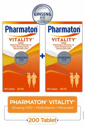 Pharmaton Vitality 100 Tablet 2 Adet