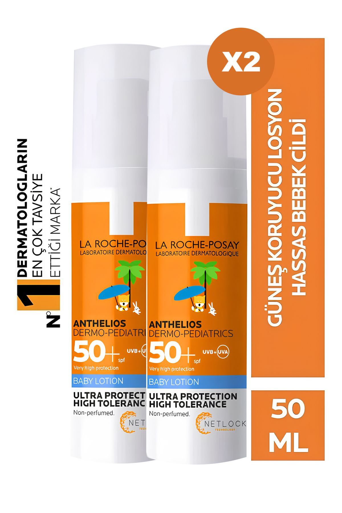 La Roche Posay Anthelios SPF 50+ Dermo Pediatrics 50 ml X 2 — 33378724199049