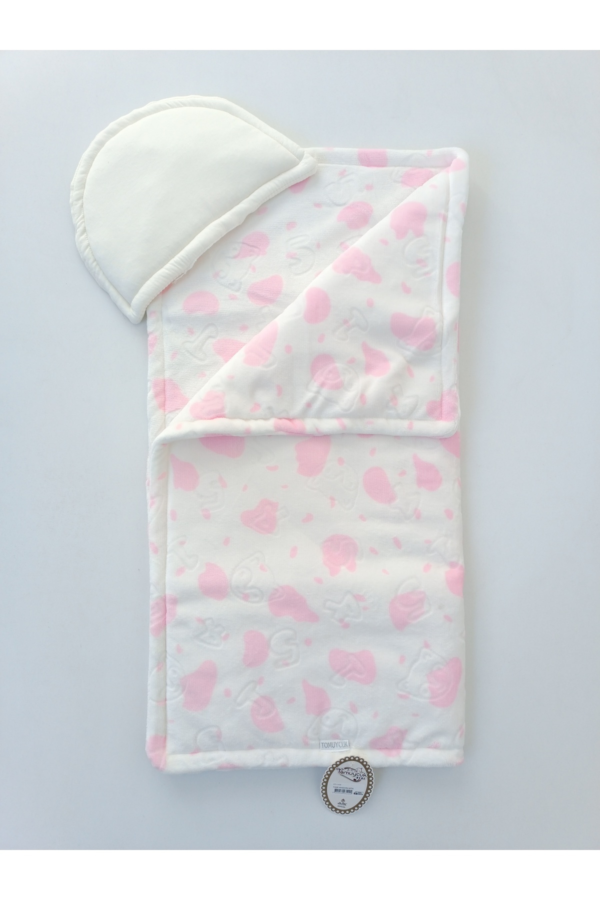 Tomuycuk Pembe Kız Bebek Battaniyesi Yorganı Yastıklı Çift Taraflı Fonksiyonel Kullanım Yenidoğan fotoğrafı 7 (önizleme)