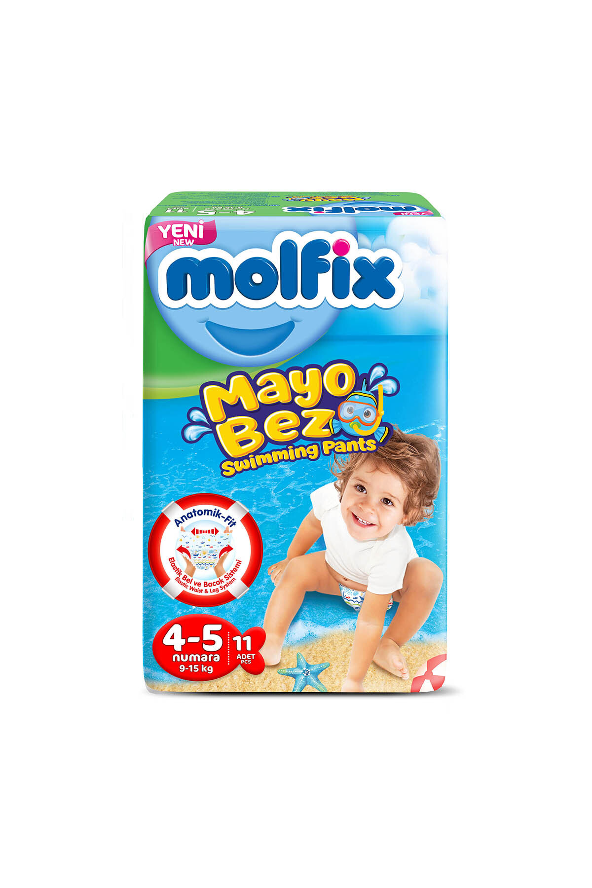 Molfix Mayo Bebek Bezi 4-5 Beden 11 Adet 9-15 Kg fotoğrafı 2 (önizleme)