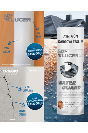 MZF KLUGER 500 ml Su Yalıtım Sızdırmaz Geçirmez Izolasyon Kauçuk Spreyi Kapla...