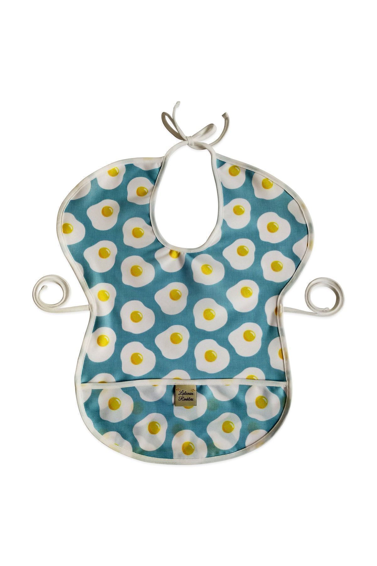 Lulunun Renkleri Mavi Bebek Mama Önlüğü fotoğrafı 3 (önizleme)