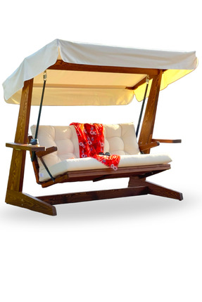 Aida Swings Viva 2200 3 Kişilik Ahşap Bahçe Salıncağı, Balkon ve Teras Salınc...