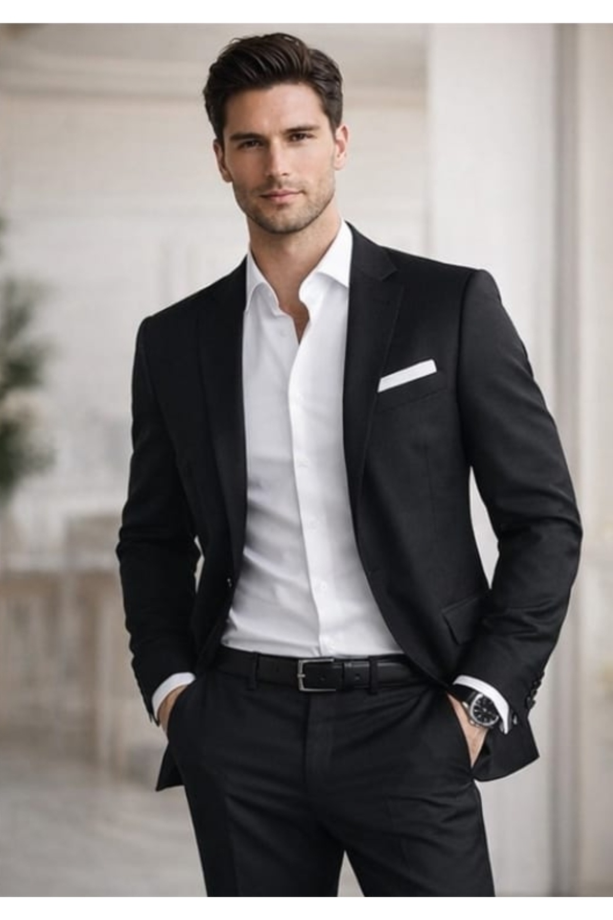 BYBEYEMS GİYİM  Siyah Düz Yeleksiz Takım Elbise