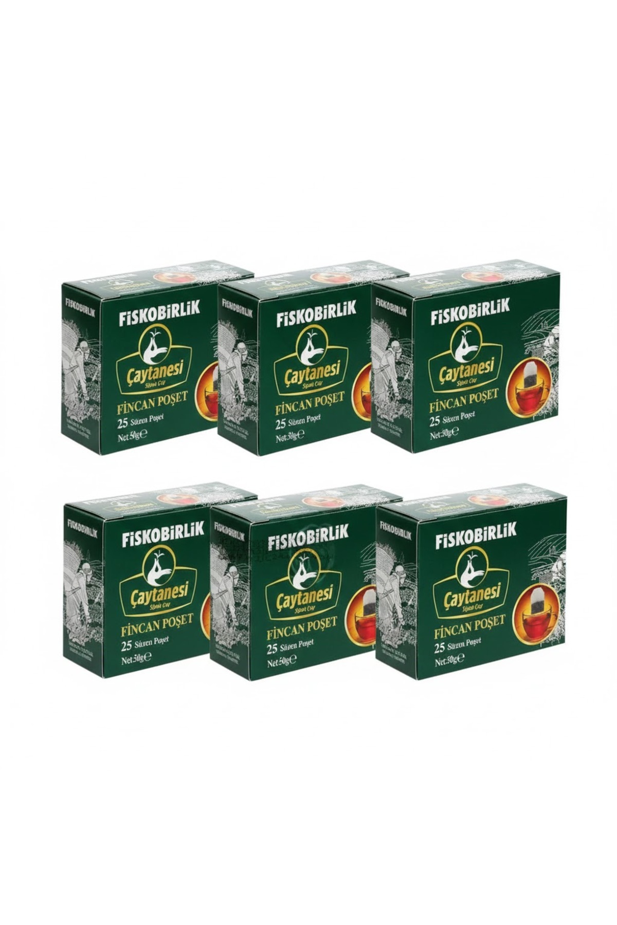 ÇAYTANESİ FİNCAN POŞET SİYAH ÇAY 25' Lİ x 6 ADET