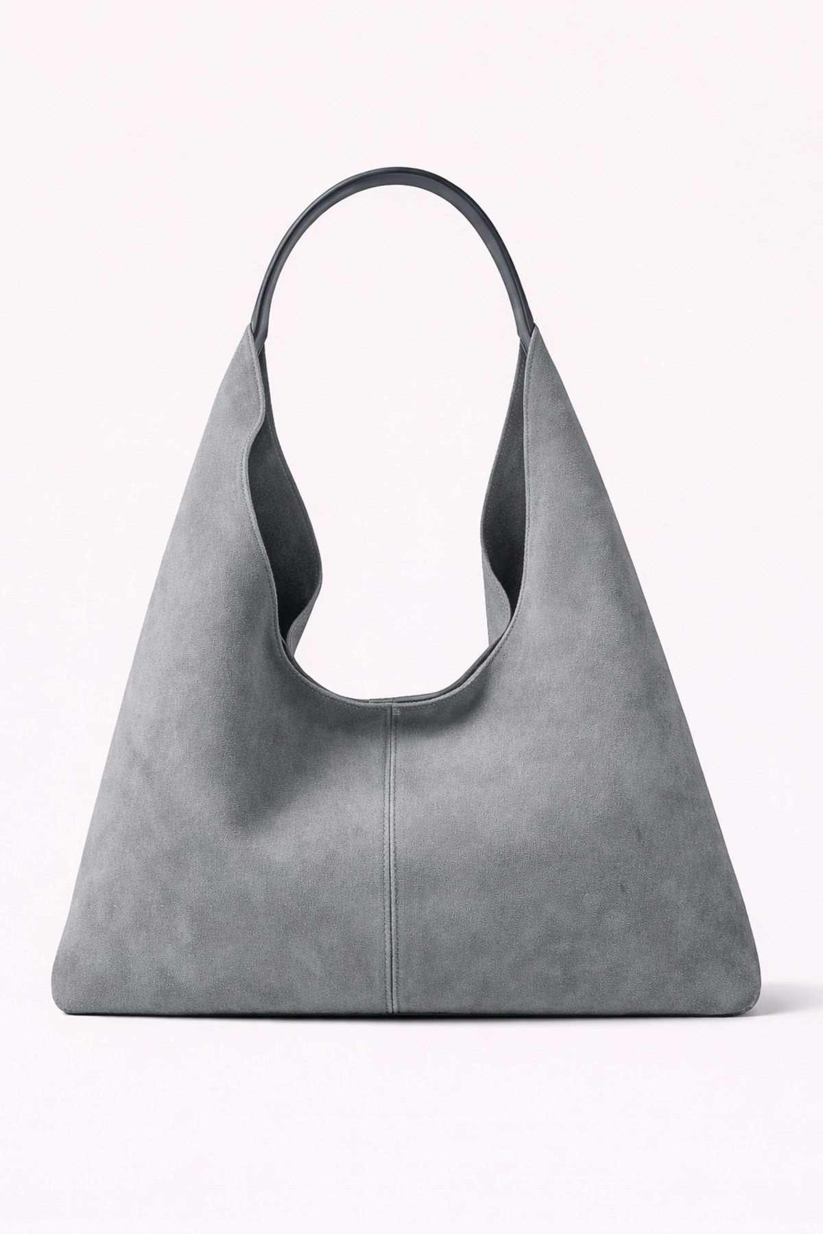 BAG GREY suede shoulder bag