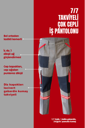 Selçuklu Plus 7/7 Takviyeli Kışlık İş Pantolonu – Dayanıklı, Konforlu ve Şık