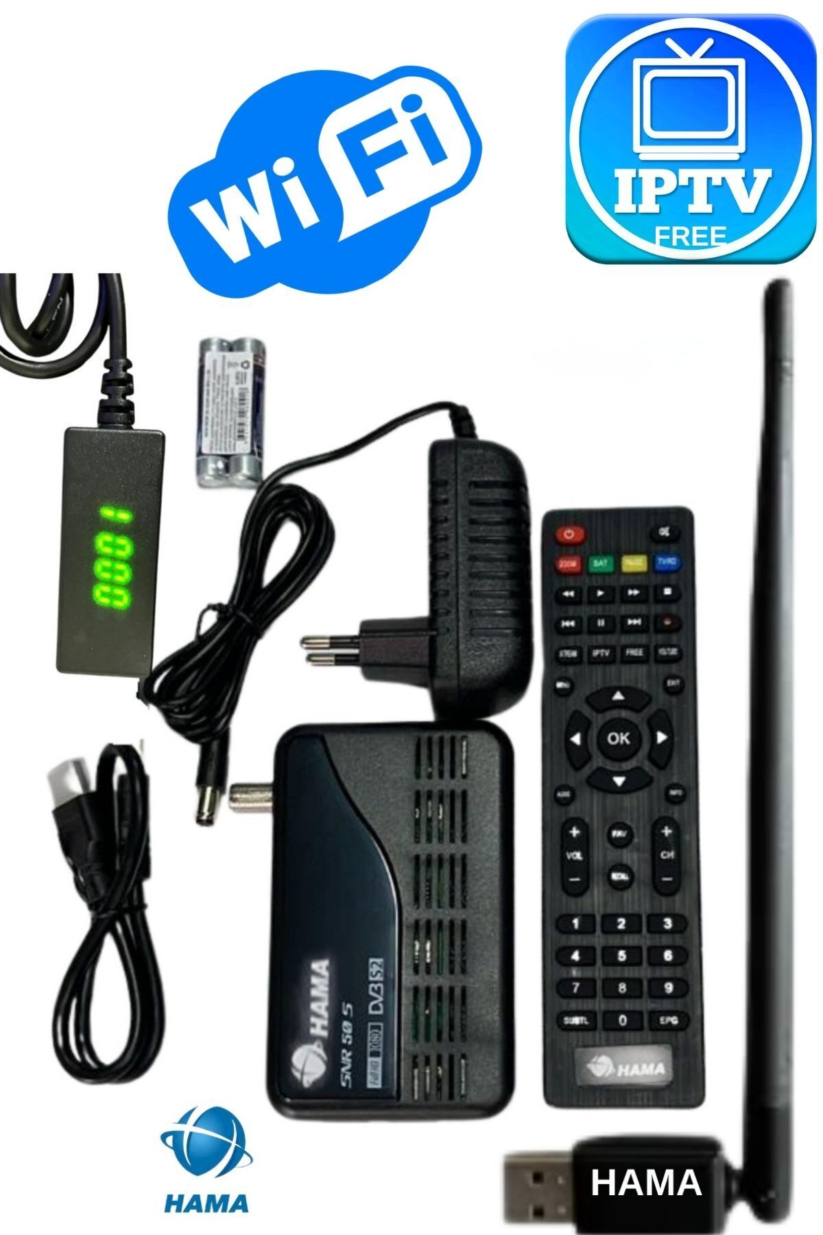 HAMA WİFİ INCLUDED 1 YEAR FREE IP TV TRAY FULL HD SATELLITE RECEIVER WITHOUT TRAY
