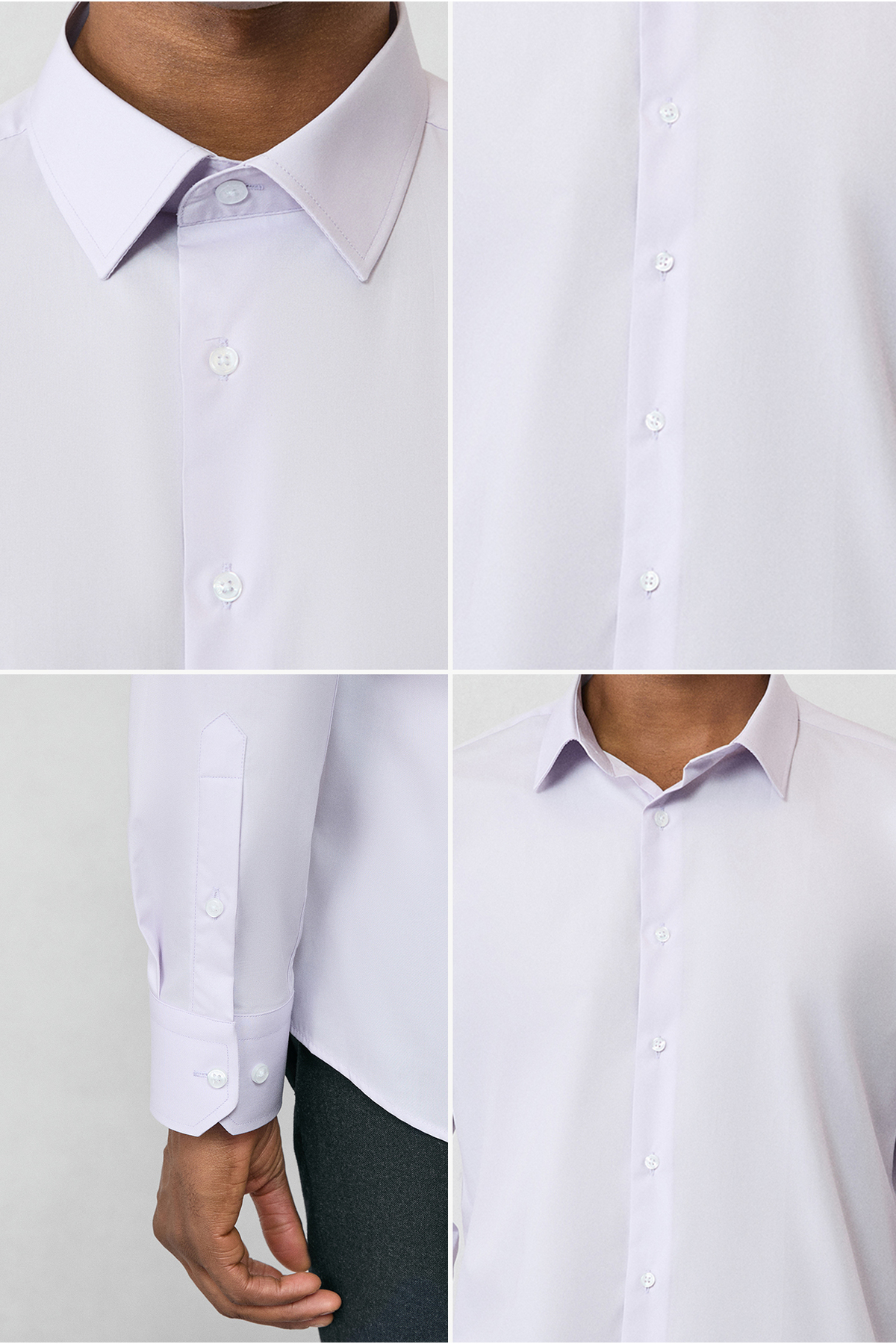 Kiğılı  Uzun Kol Slim Fit Dar Kesim Pamuk Klasik Gömlek - Görsel 4