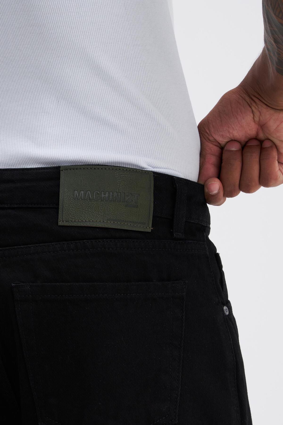 Machinist  Erkek Relaxed Baggy Jean Pantolon Siyah - Görsel 6