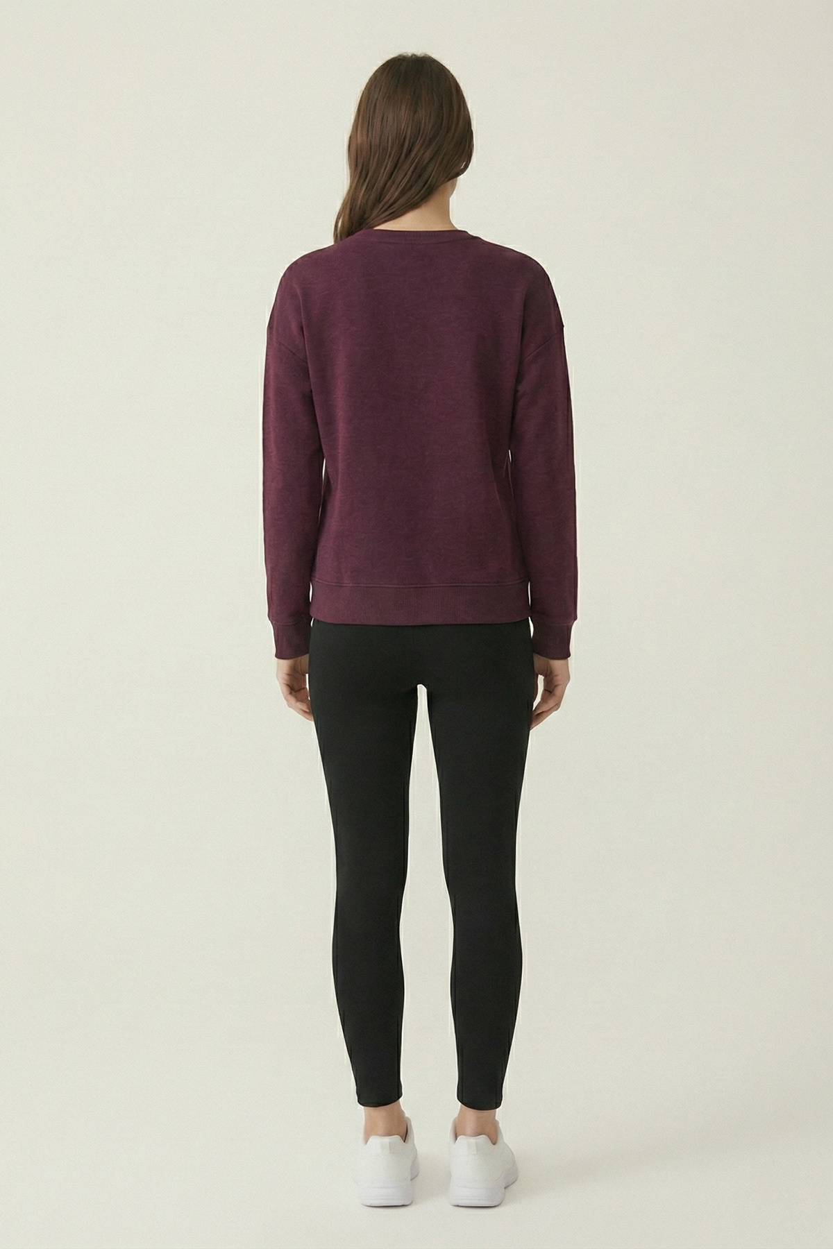 defys  Kadın Baskılı Sweat Mürdüm - Görsel 5