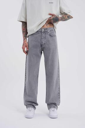 Machinist Erkek Relaxed Baggy Jean Pantolon Asit Gri