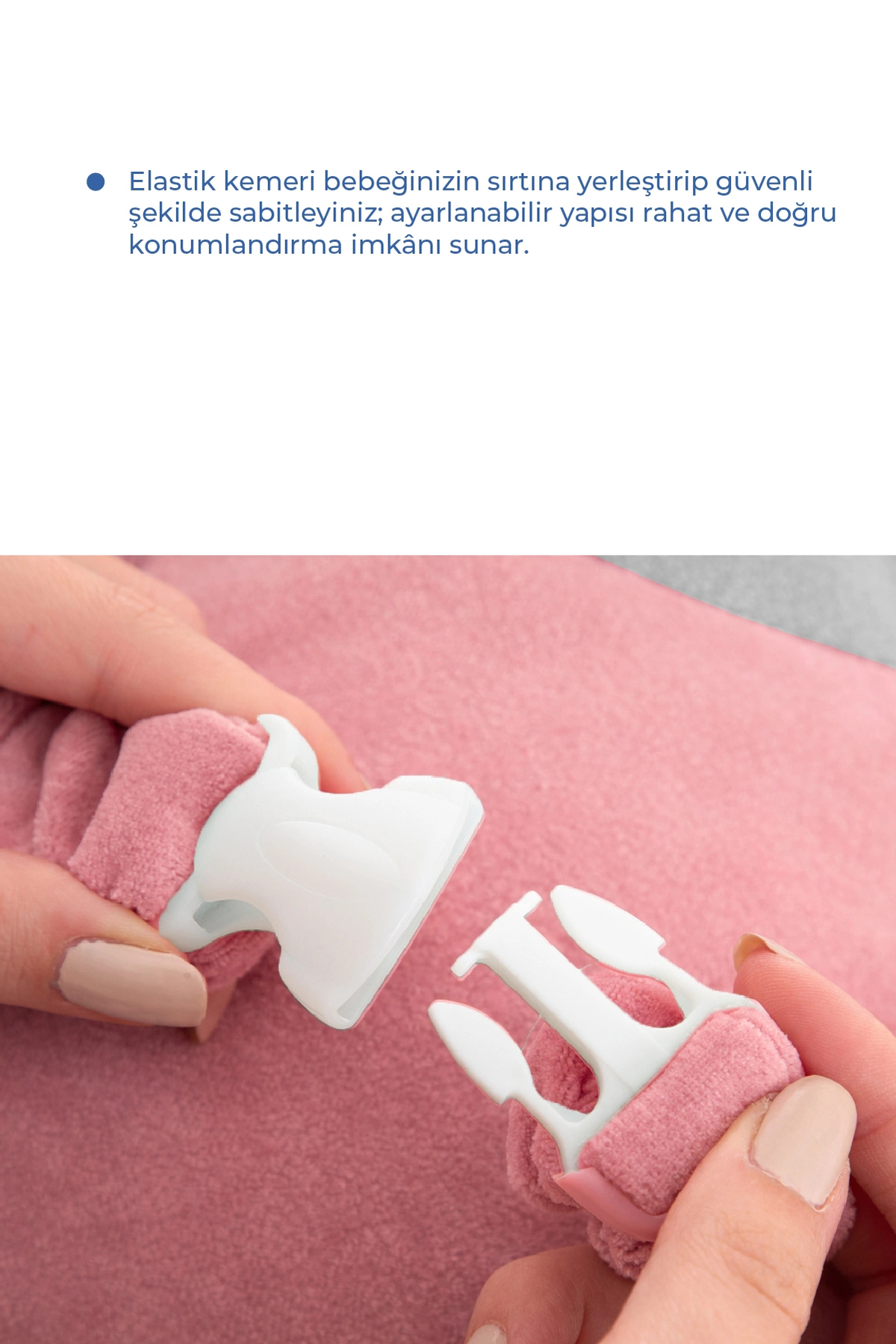 Babyjem Bebek Melek Kanadı Koruma Yastığı 527 Pembe Kadife fotoğrafı 6 (önizleme)